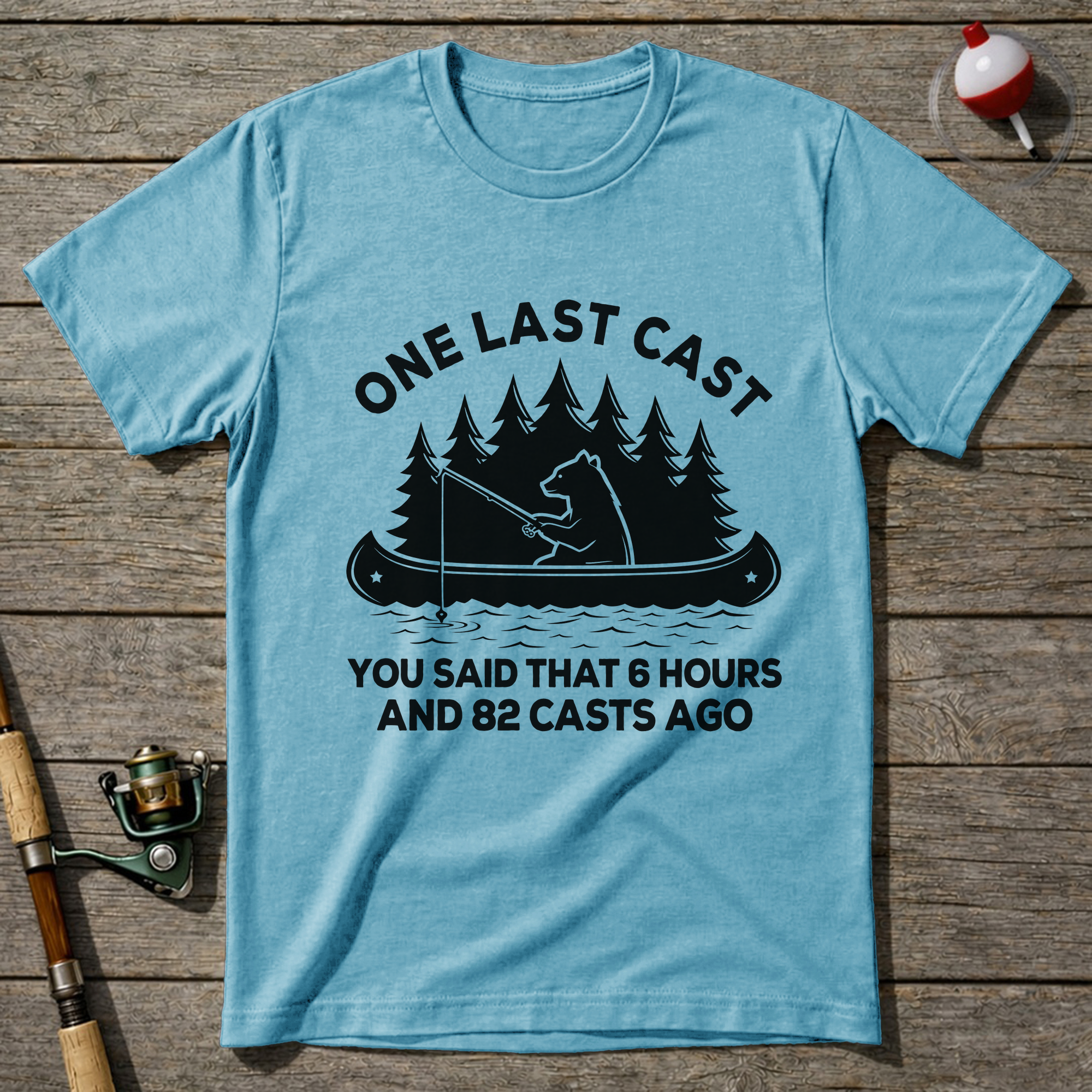 Last Cast T Shirt T-Shirt — Sky Blue