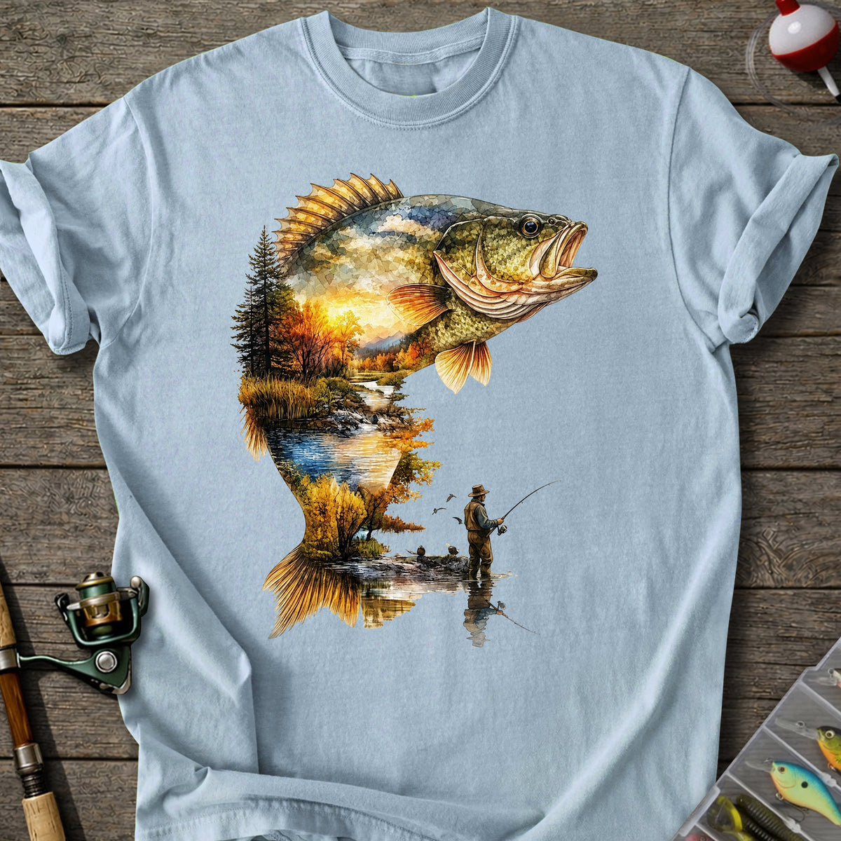 Autumn Bass Fishing T-Shirt