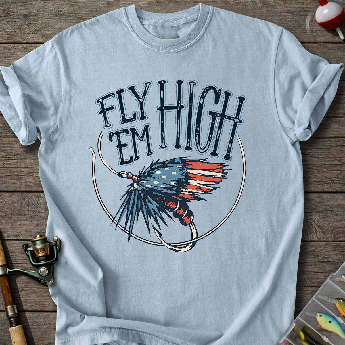 Patriotic Fly Fishing T-Shirt
