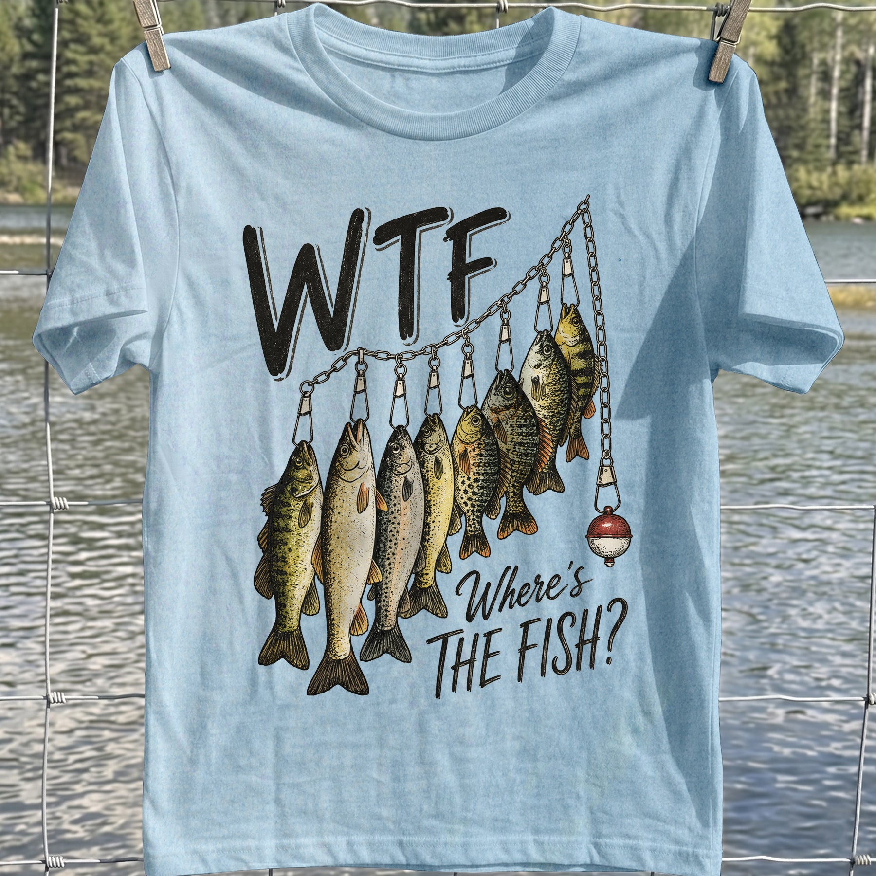 WTF Fish Chain T-Shirt