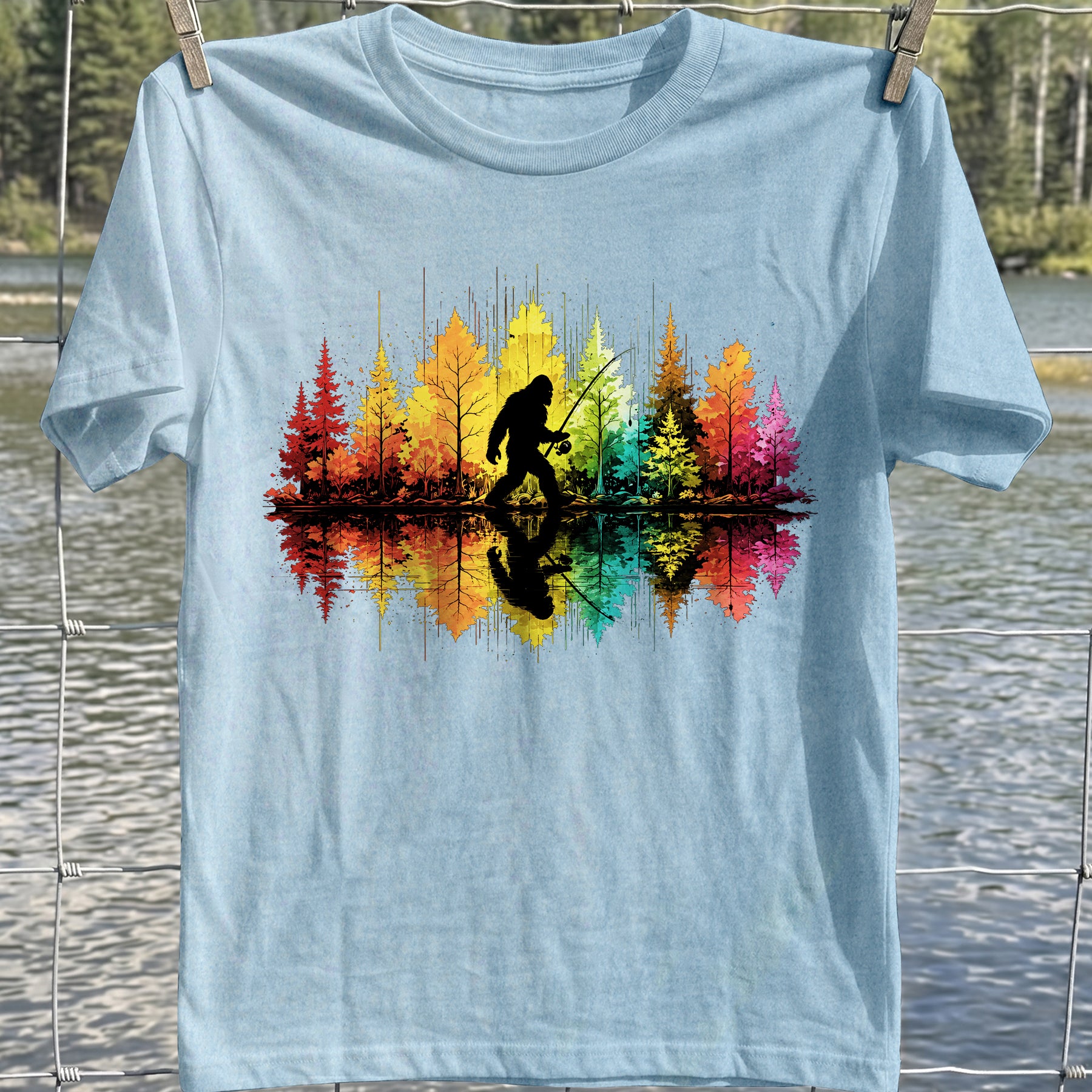 Bigfoot Fishing T-Shirt