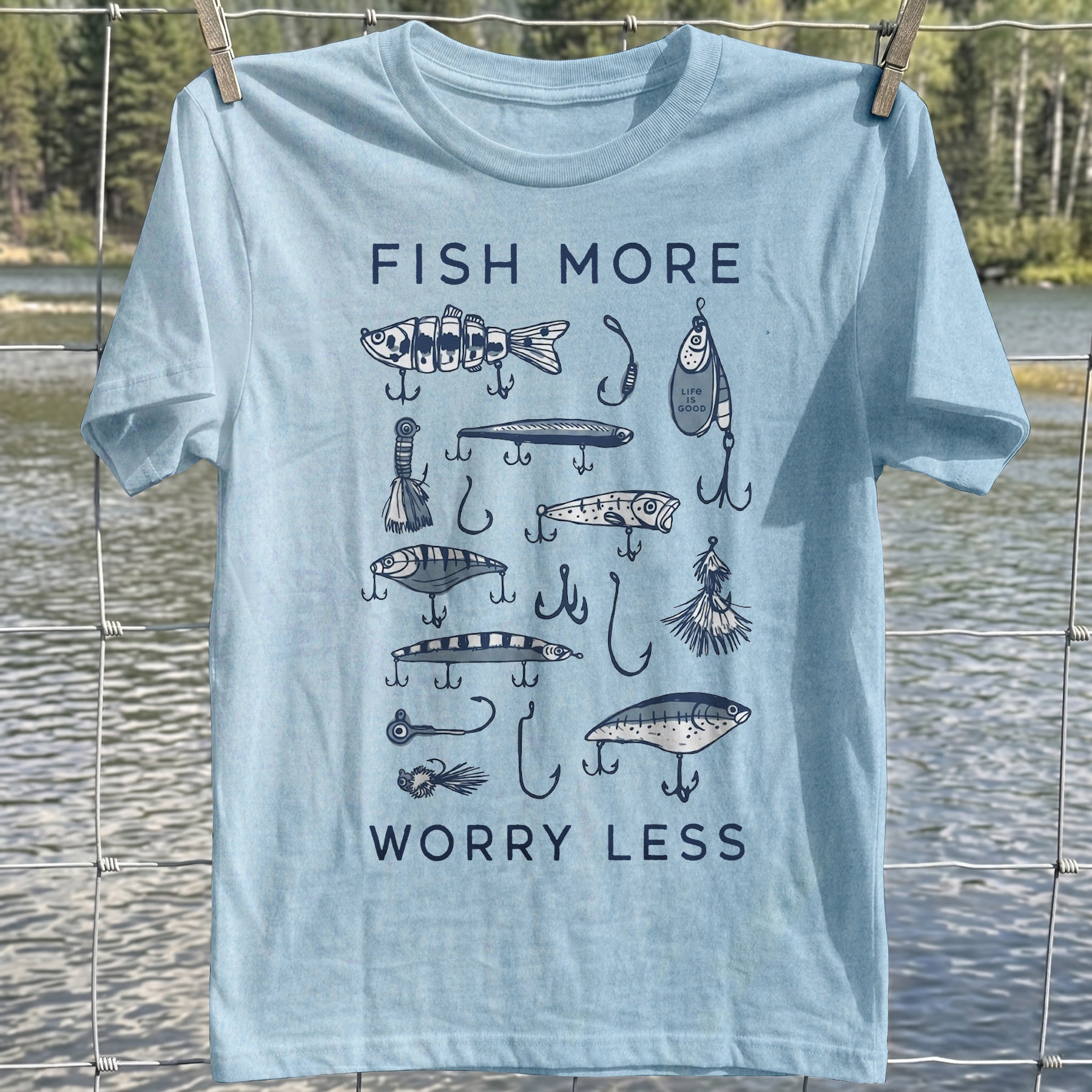 Fish More Worry Less T-Shirt