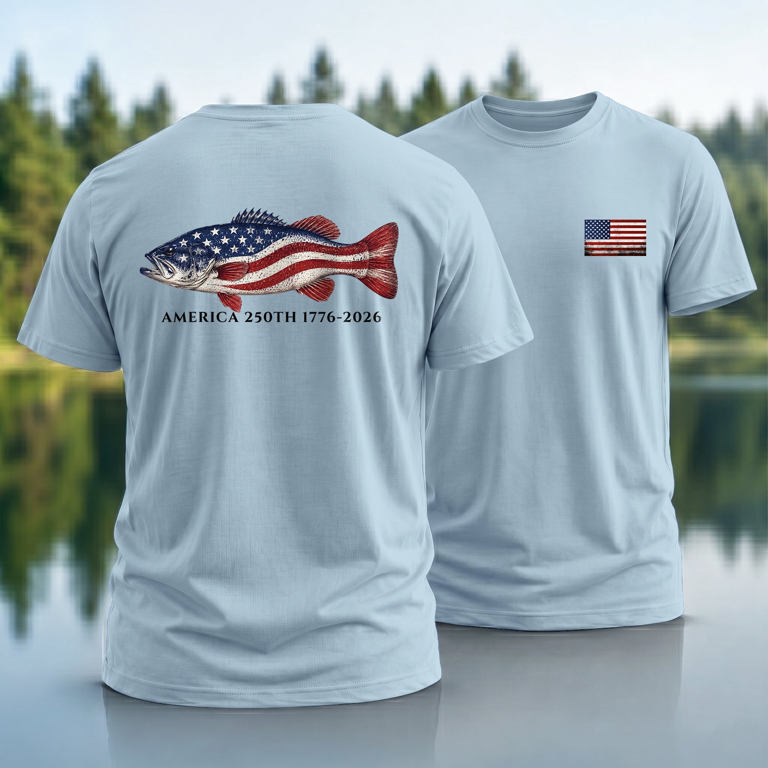 250th Bass Flag T-shirt