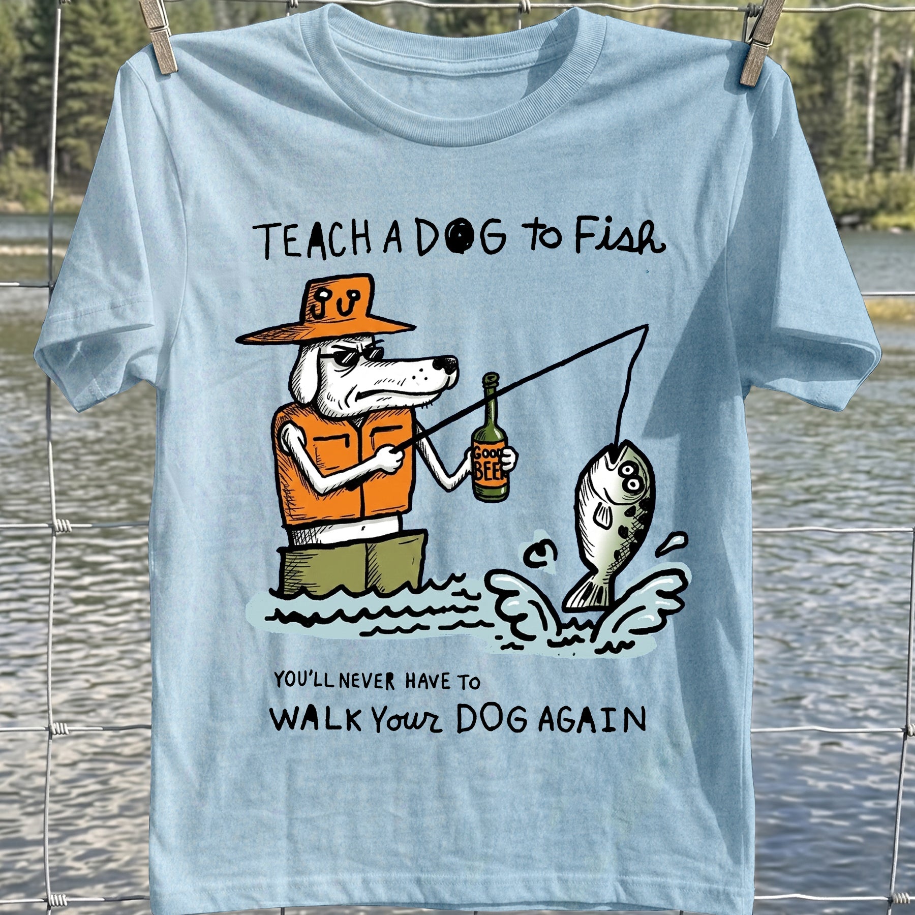Teach Dog To Fish T-Shirt