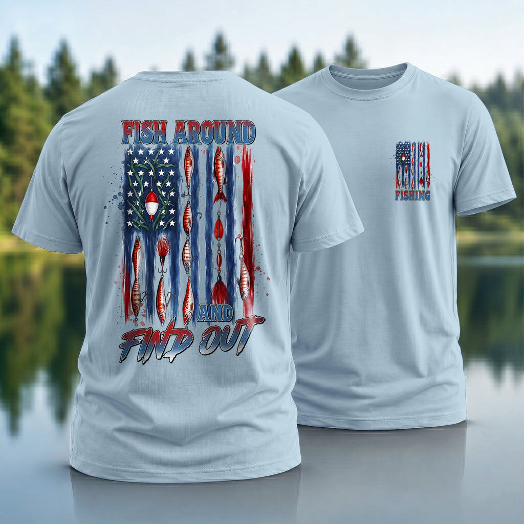 USA Fishing Flag T-Shirt