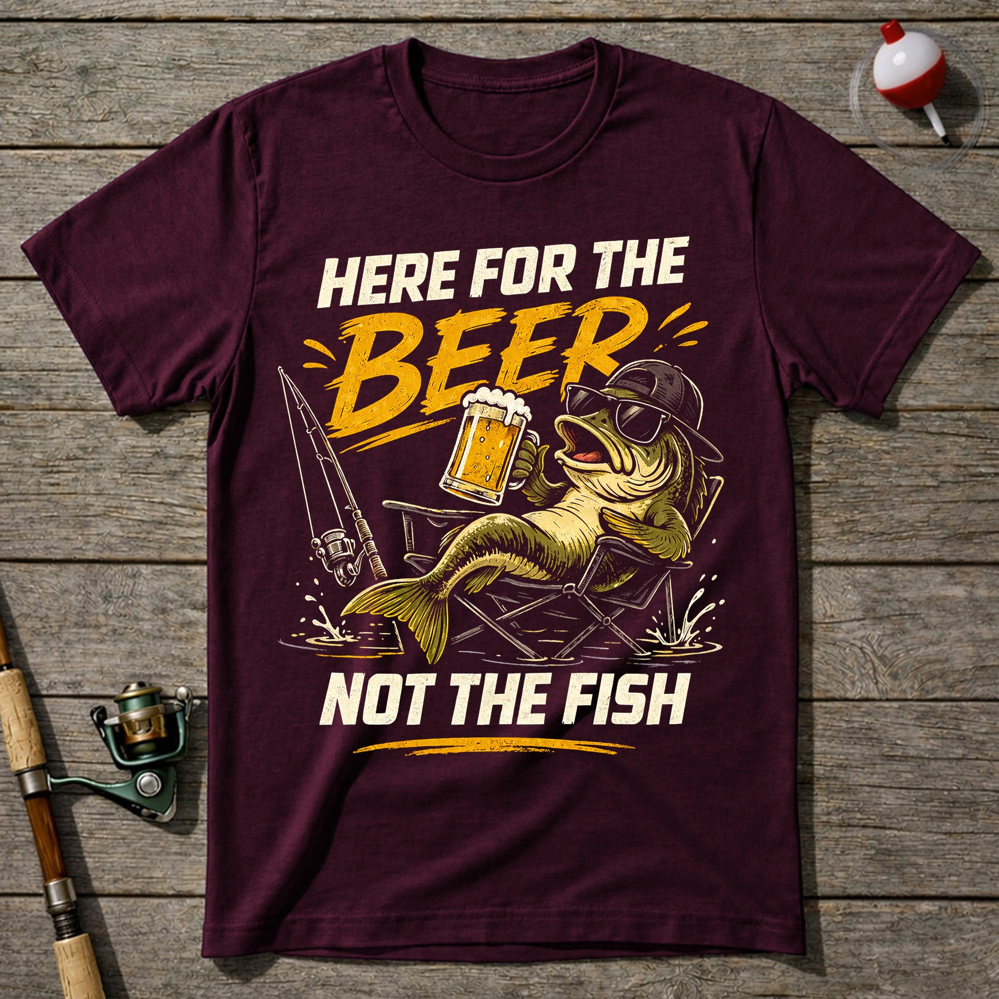 Here For The Beer Not The Fish T-Shirt