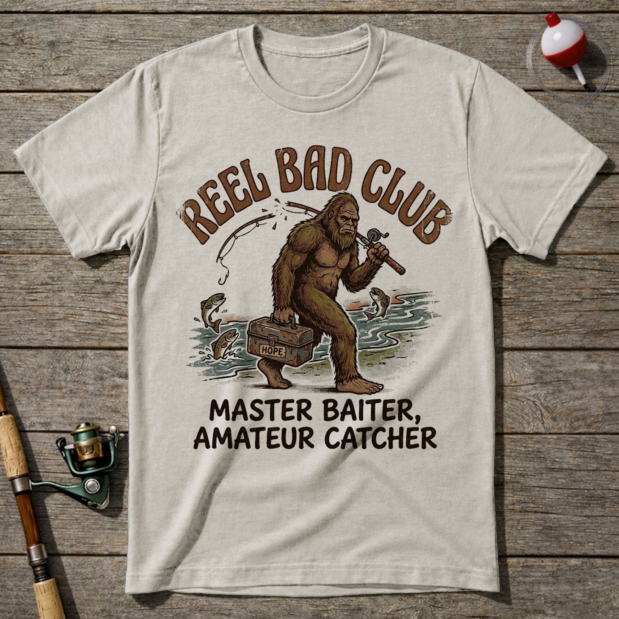 Master Baiter Amateur Catcher T-Shirt — Natural