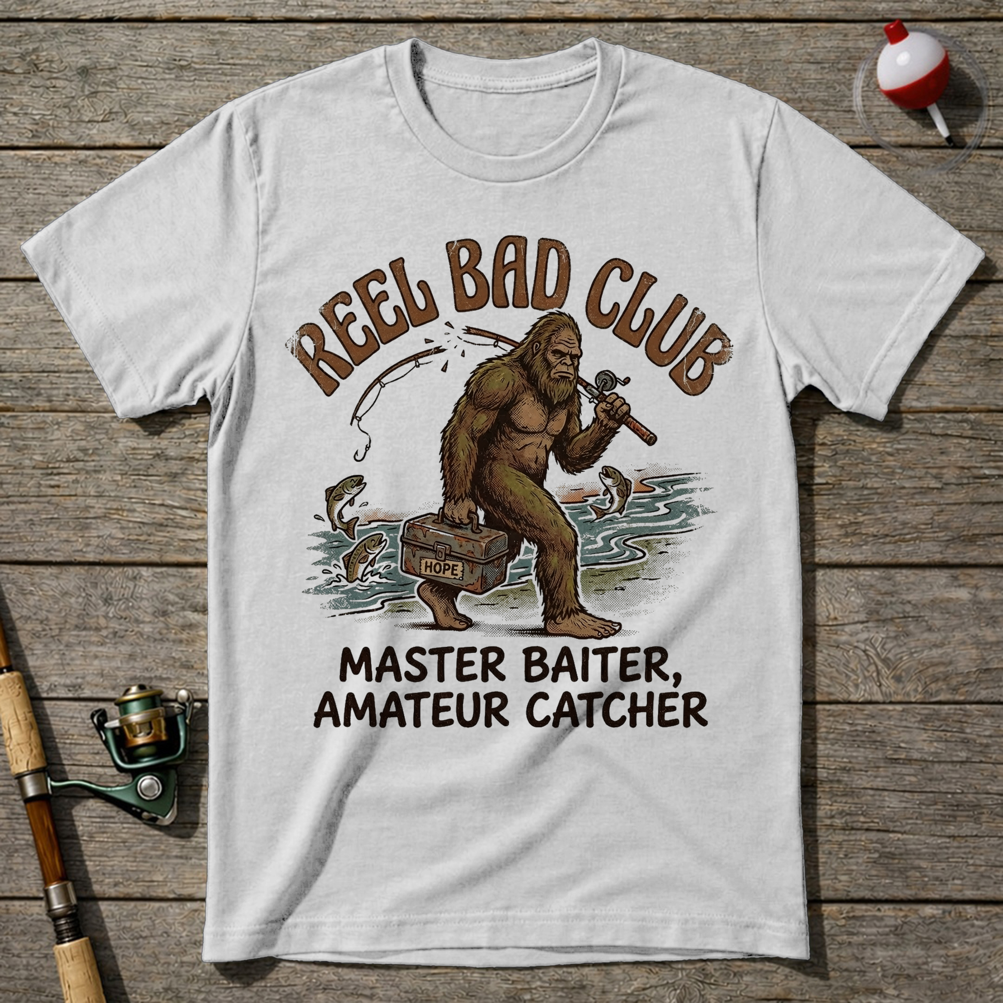 Master Baiter Amateur Catcher T-Shirt — White