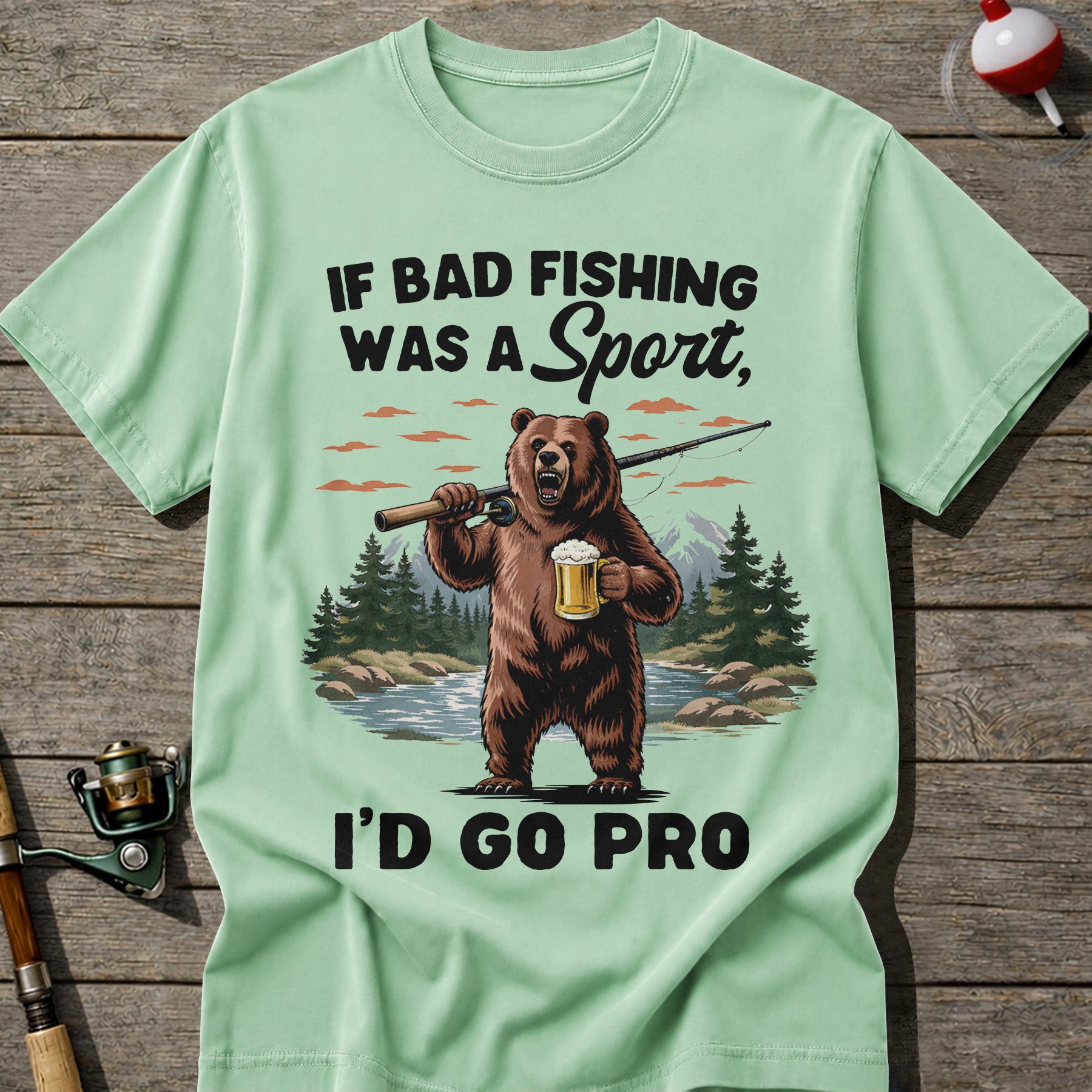 Fishing Bear T-Shirt