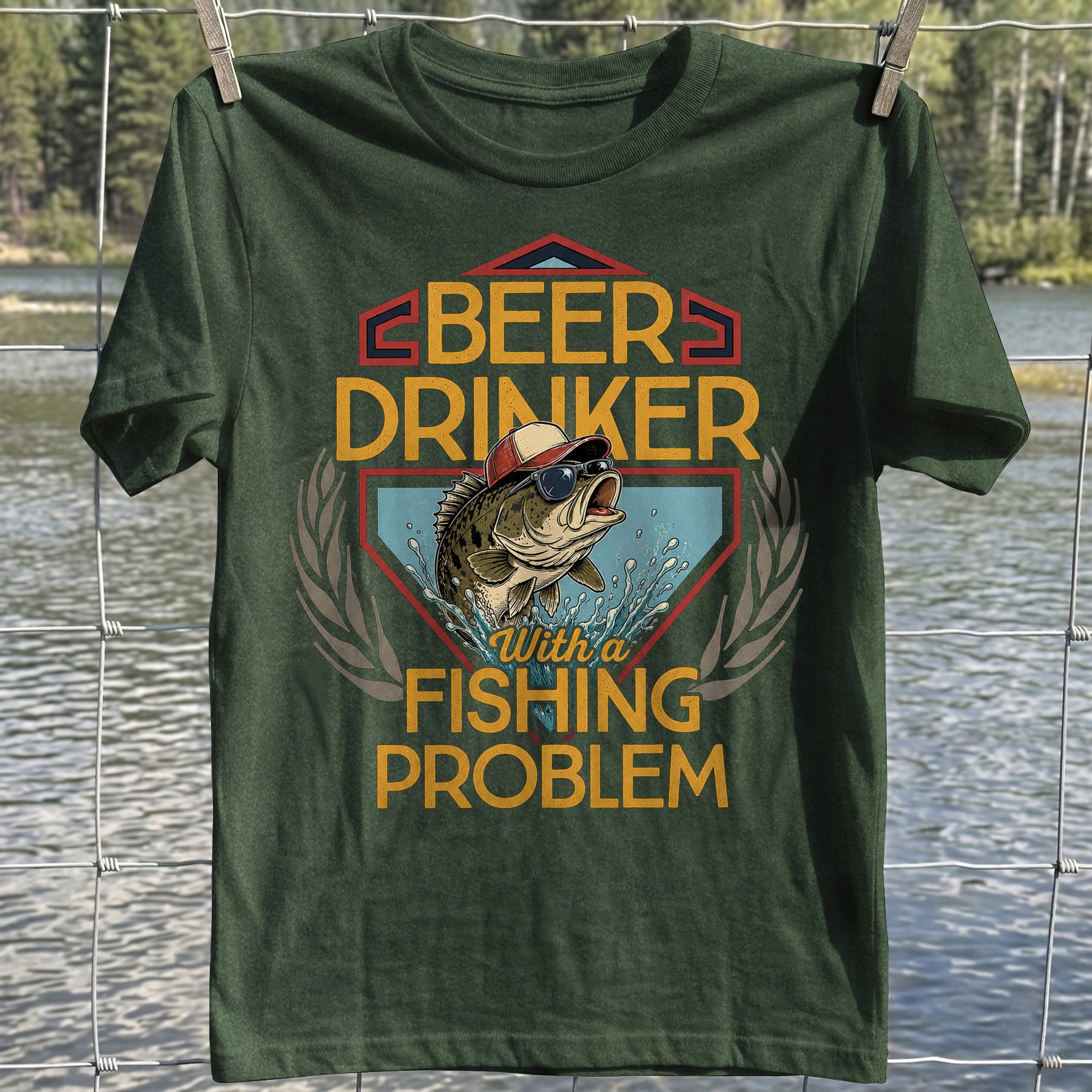 Beer Drinker Fishing Problem T-shirt
