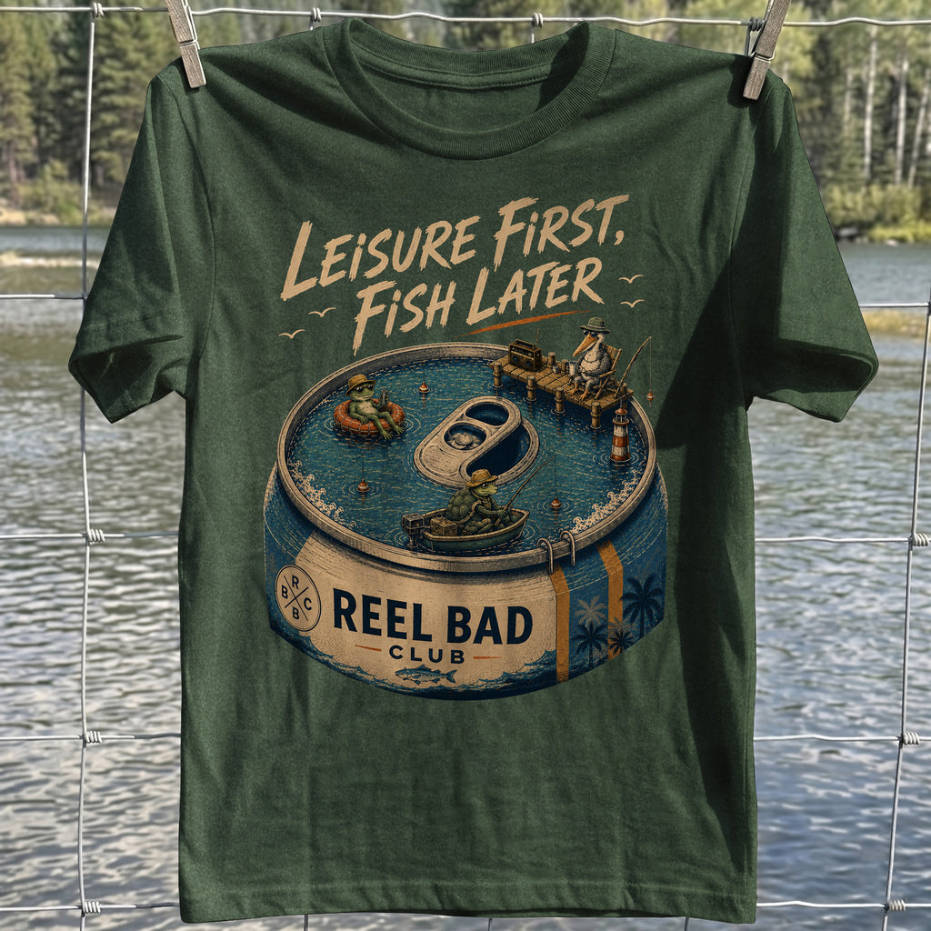 Leisure First, Fish Later T-shirt
