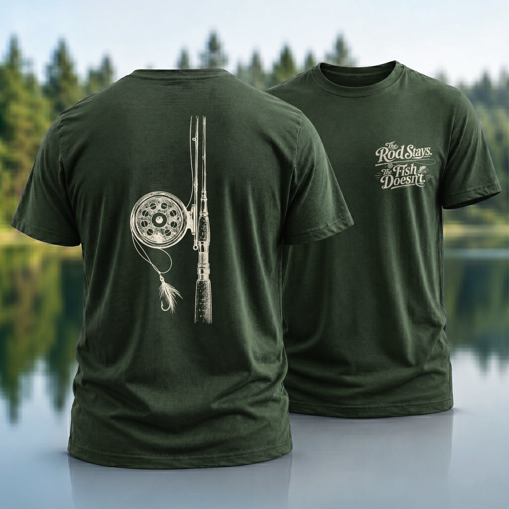 The Rod Stays The Fish Doesn’t T-shirt