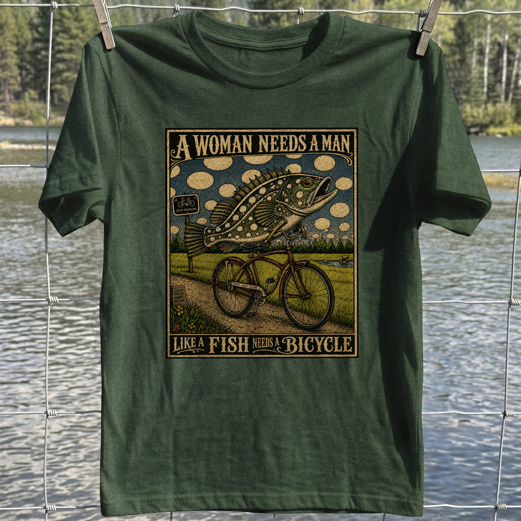 Fish Needs Bicycle T-shirt