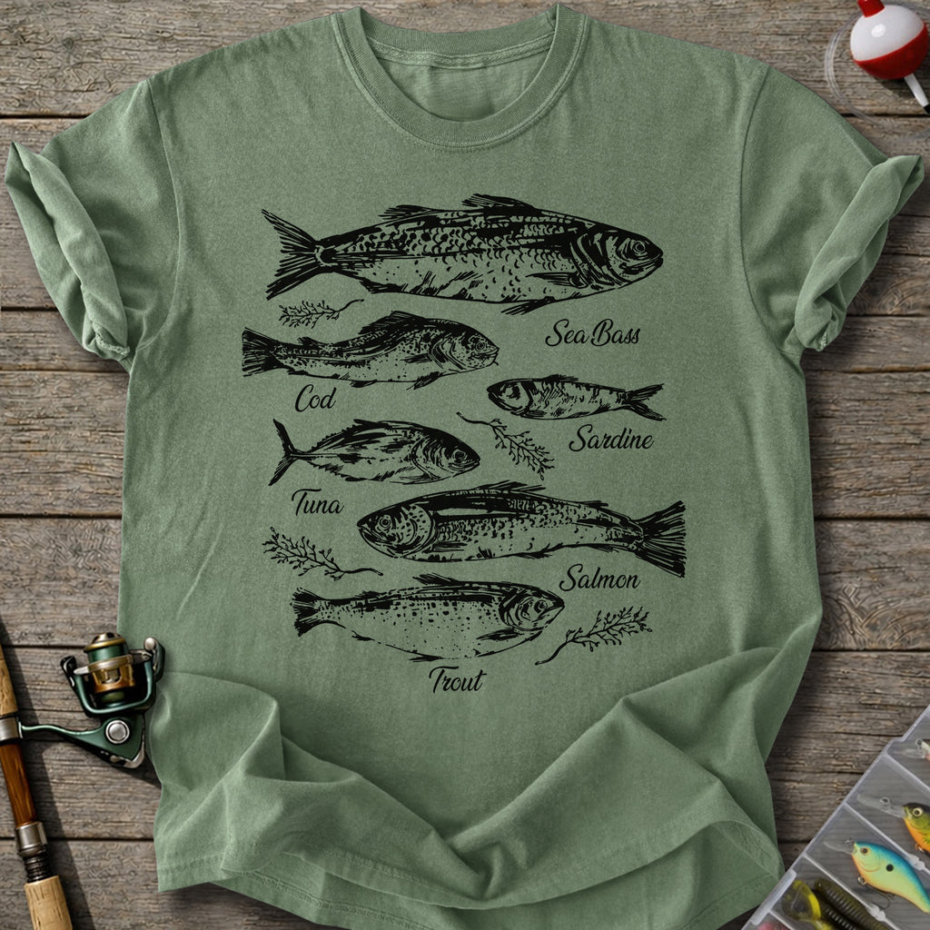 Vintage Fish Species T-shirt