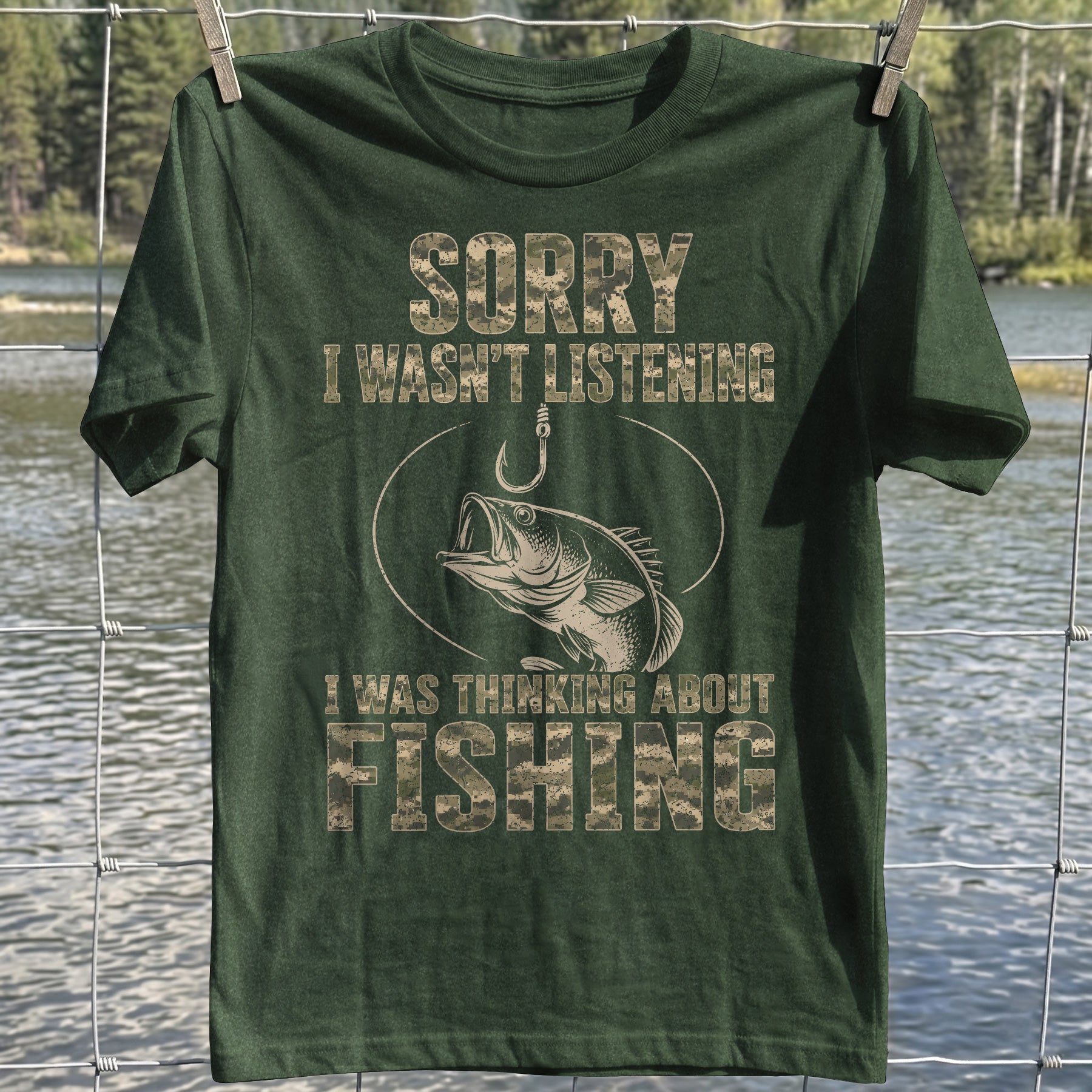 Thinking Fishing T-shirt