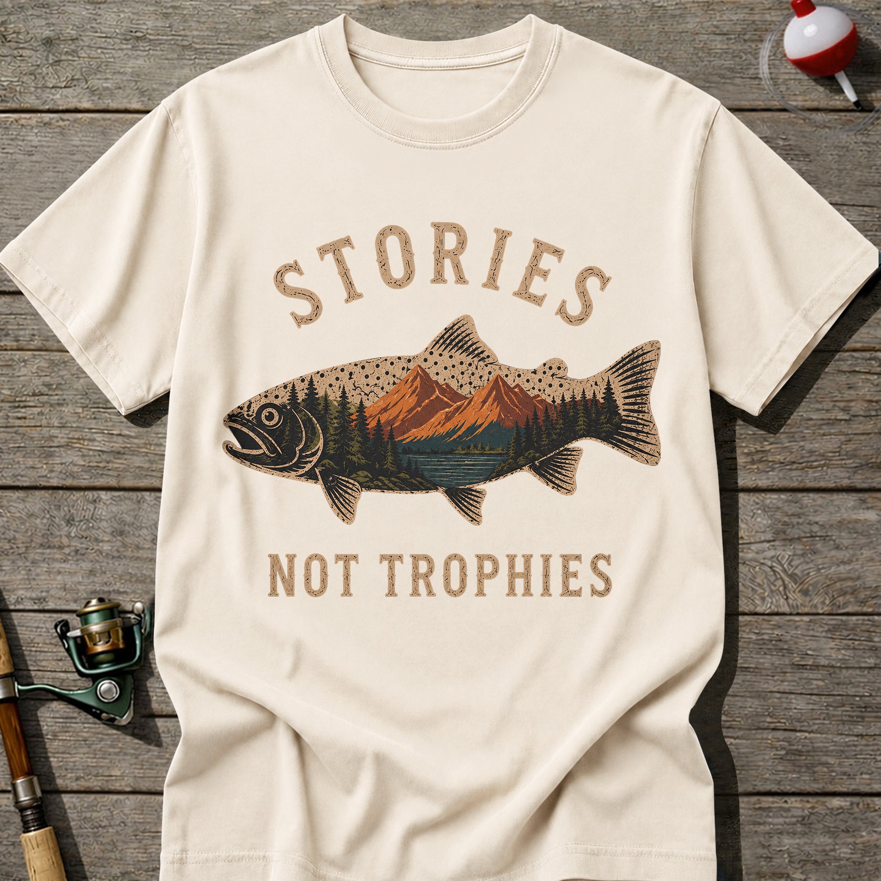 Stories Not Trophies Fishing T-shirt