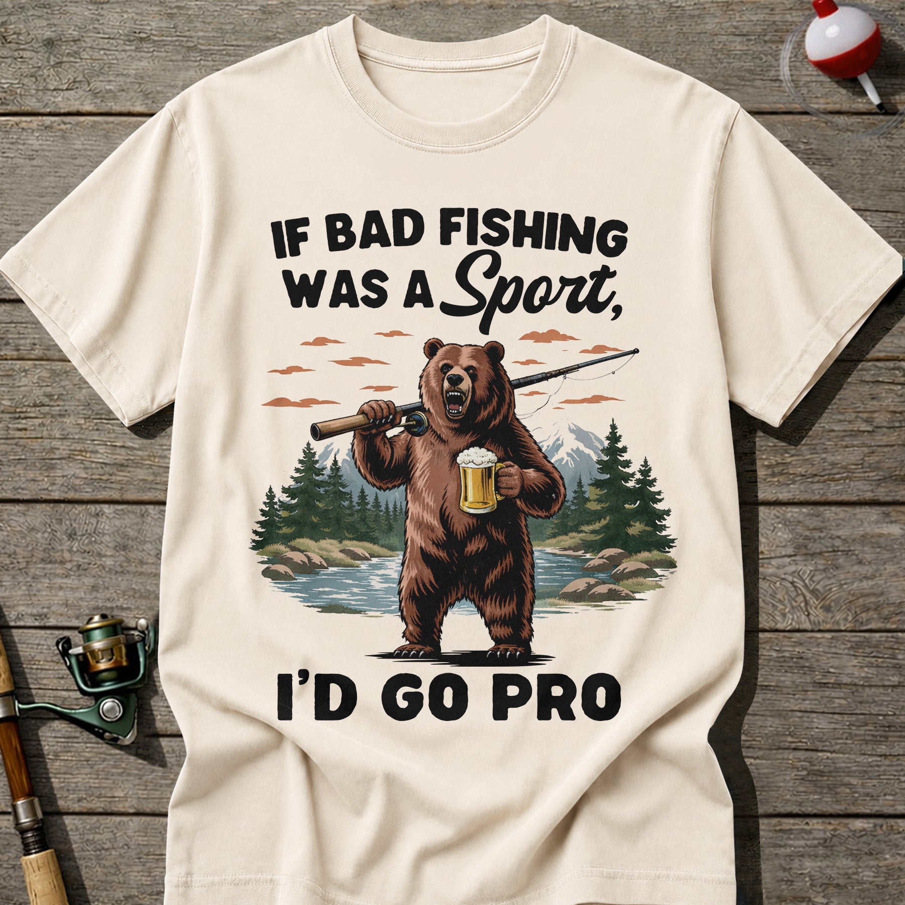 Fishing Bear T-Shirt