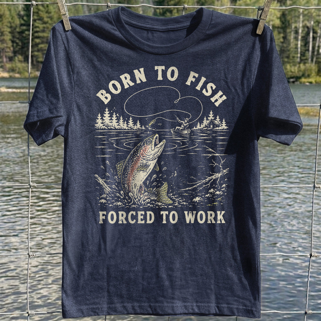Forced To Work Fishing T-shirt