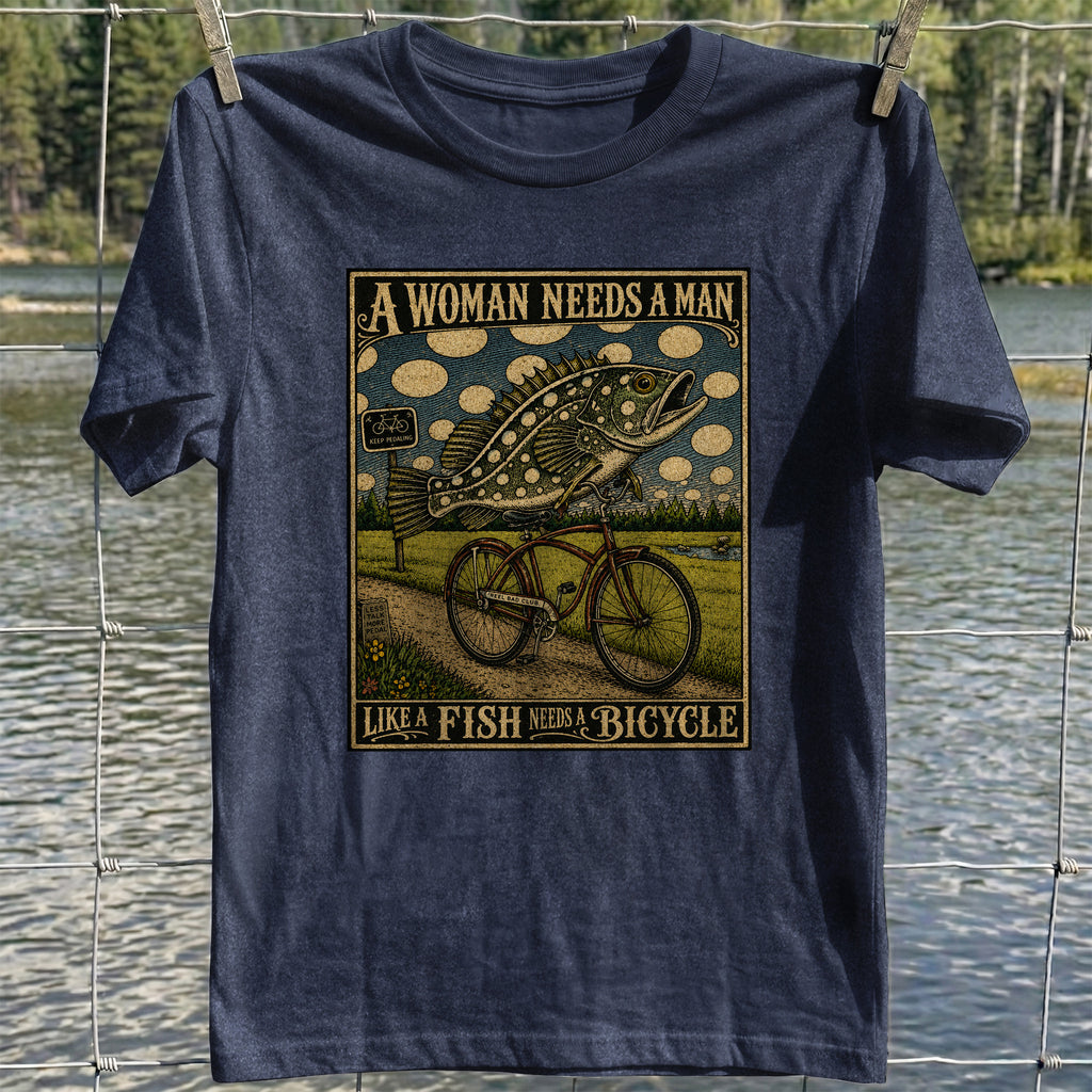 Fish Needs Bicycle T-shirt