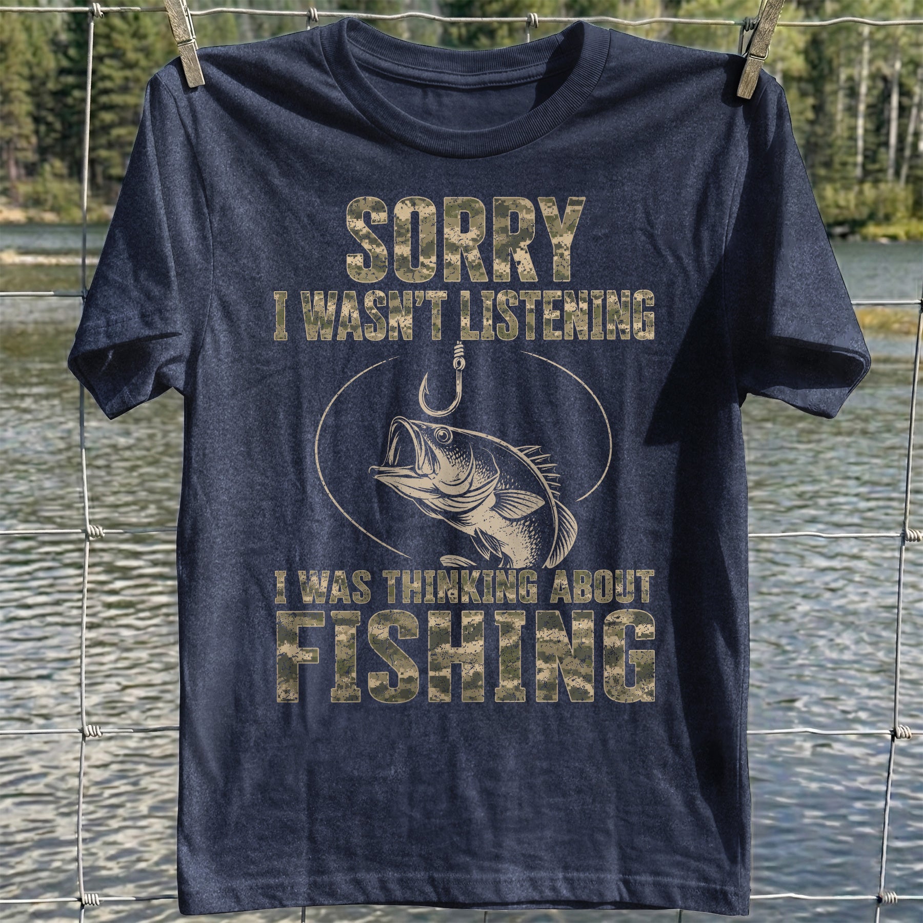 Thinking Fishing T-shirt
