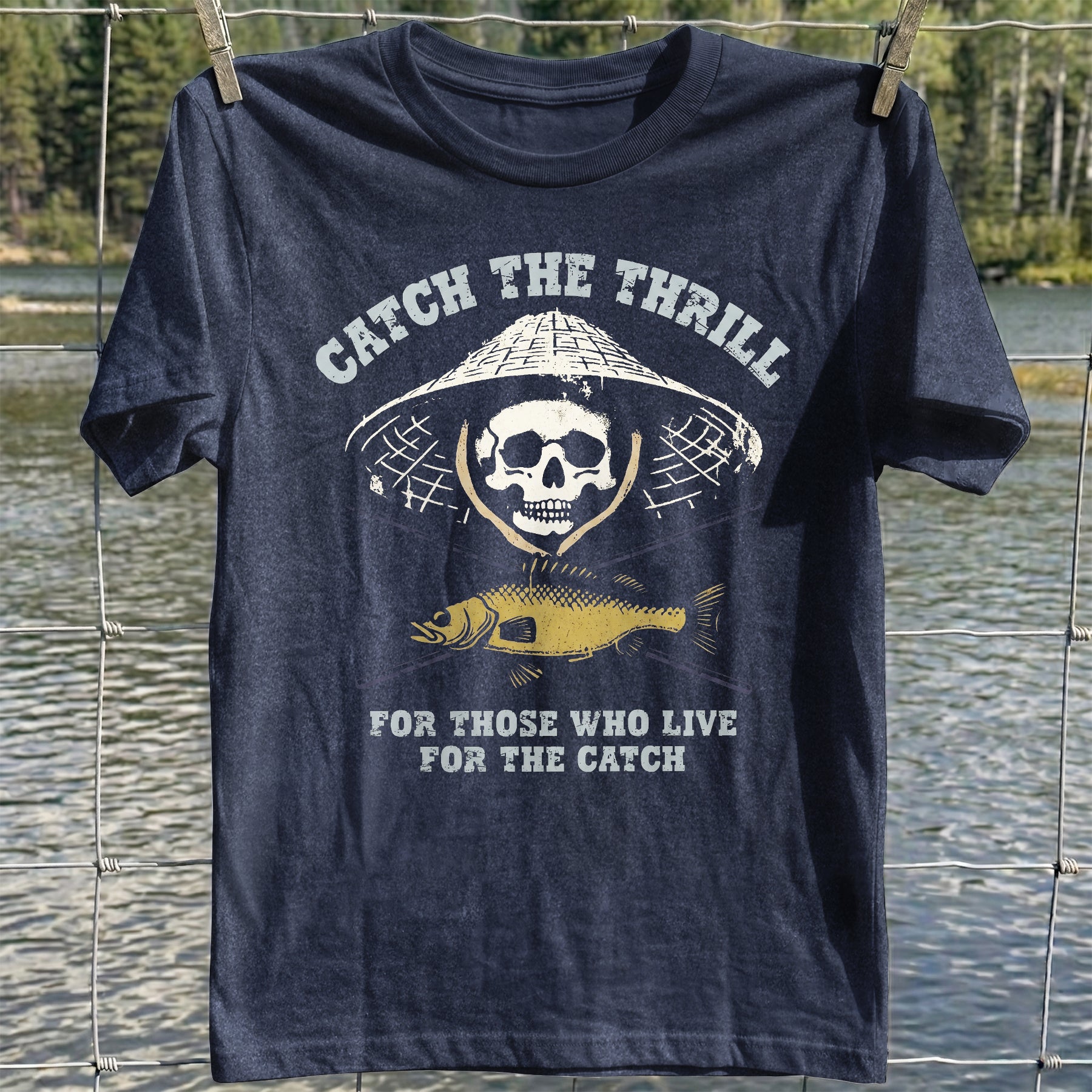 Fishing Thrill Skull T-Shirt