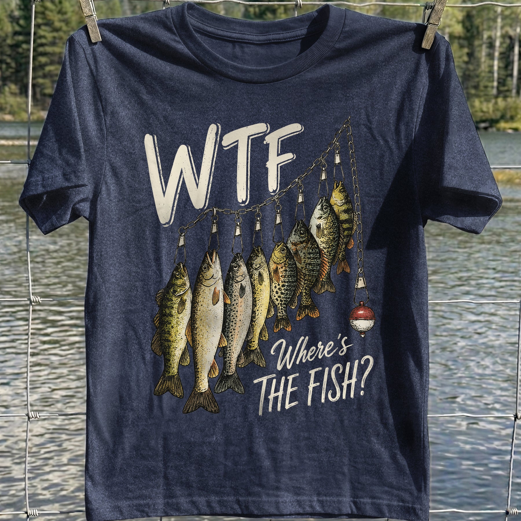 WTF Fish Chain T-Shirt