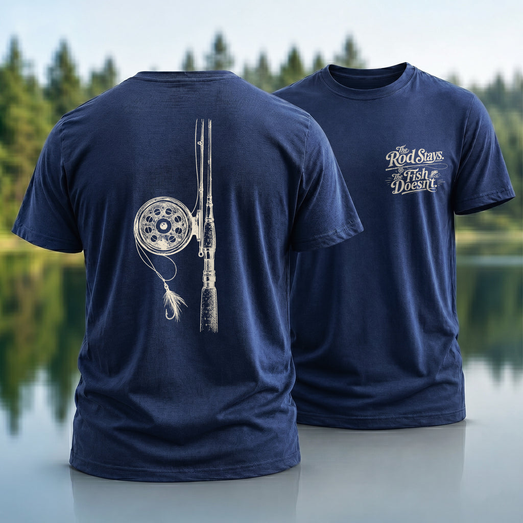The Rod Stays The Fish Doesn’t T-shirt