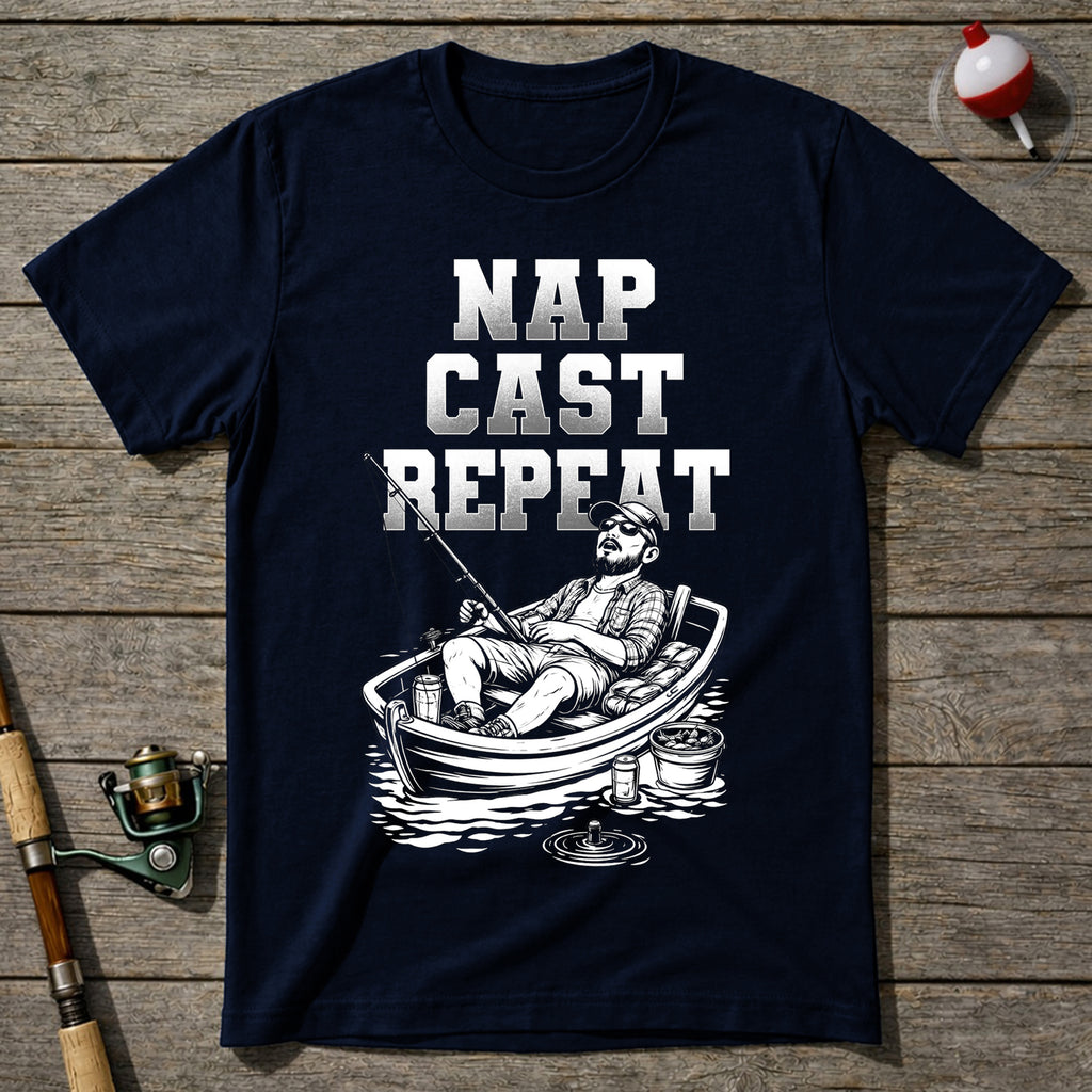 Nap Cast Repeat Fishing T-Shirt