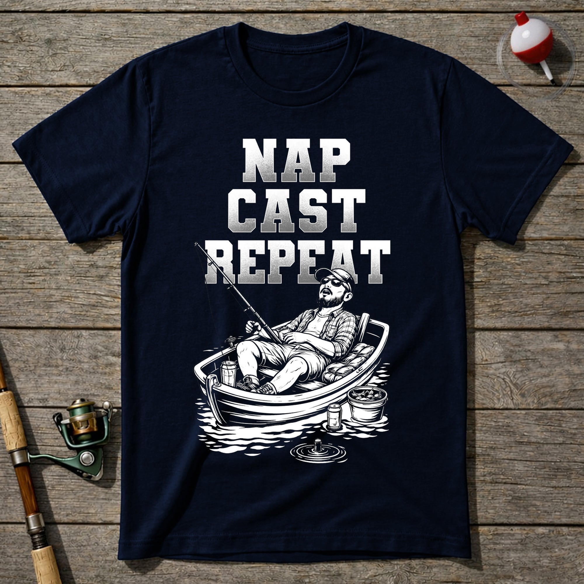 Nap Cast Repeat Fishing T-Shirt