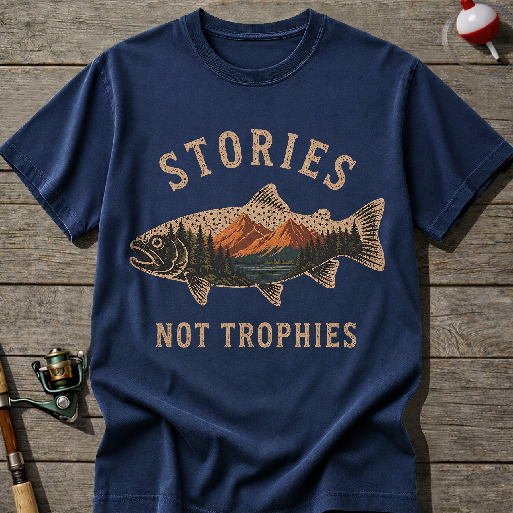 Stories Not Trophies Fishing T-shirt