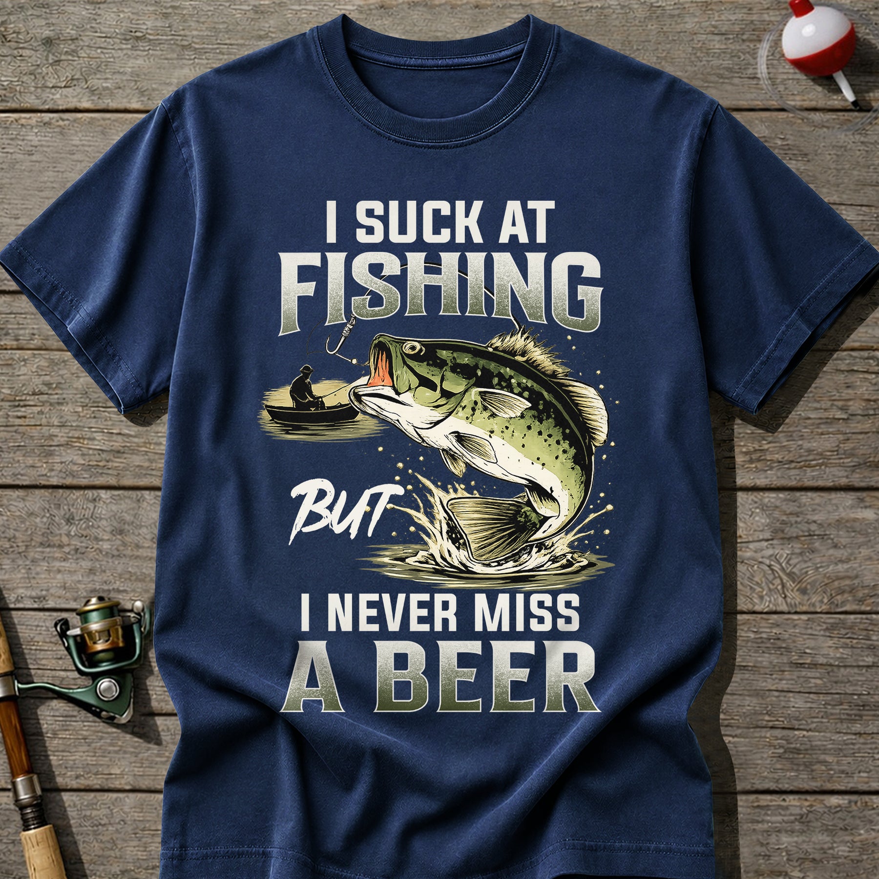 Suck At Fishing Love Beer T-Shirt