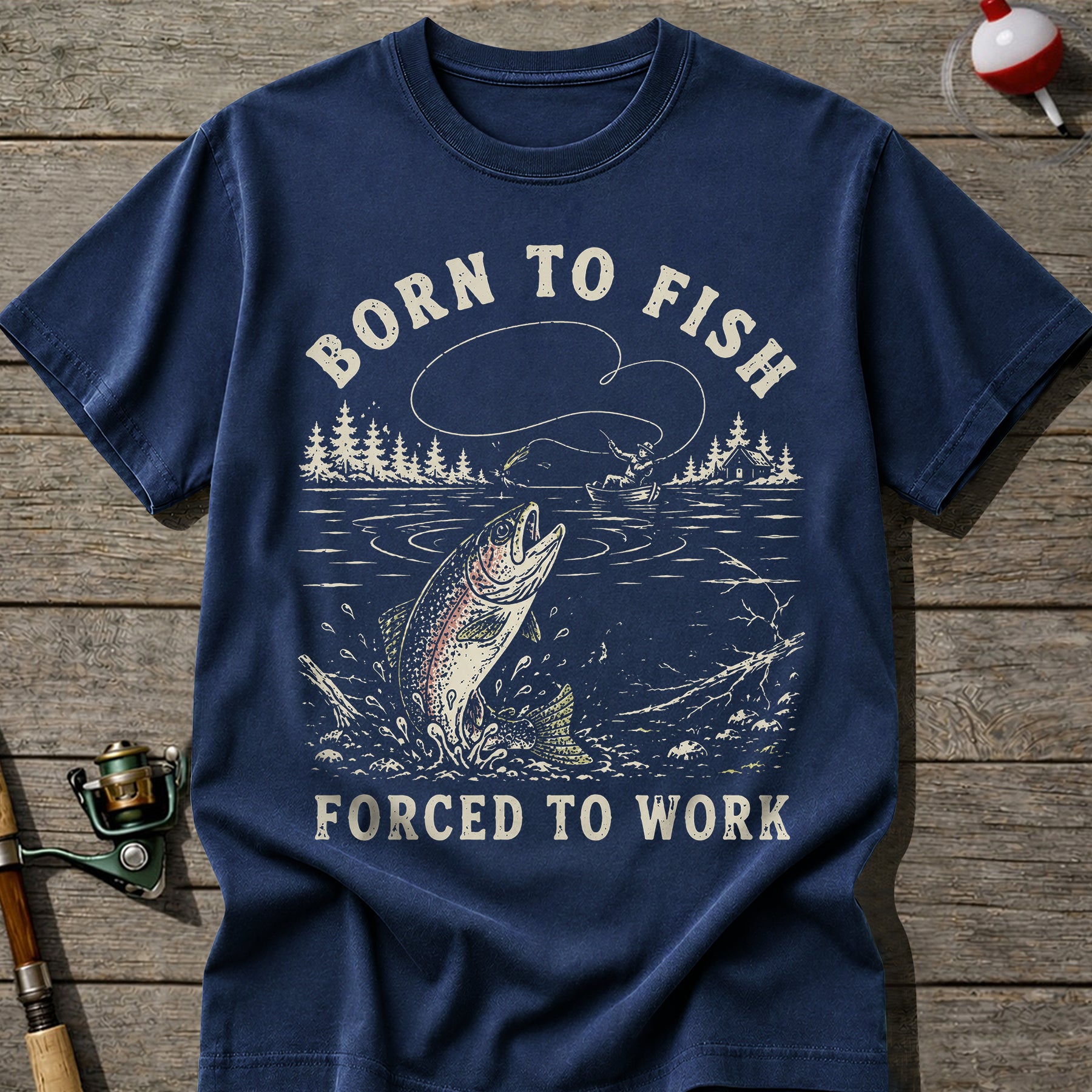 Forced To Work Fishing T-shirt