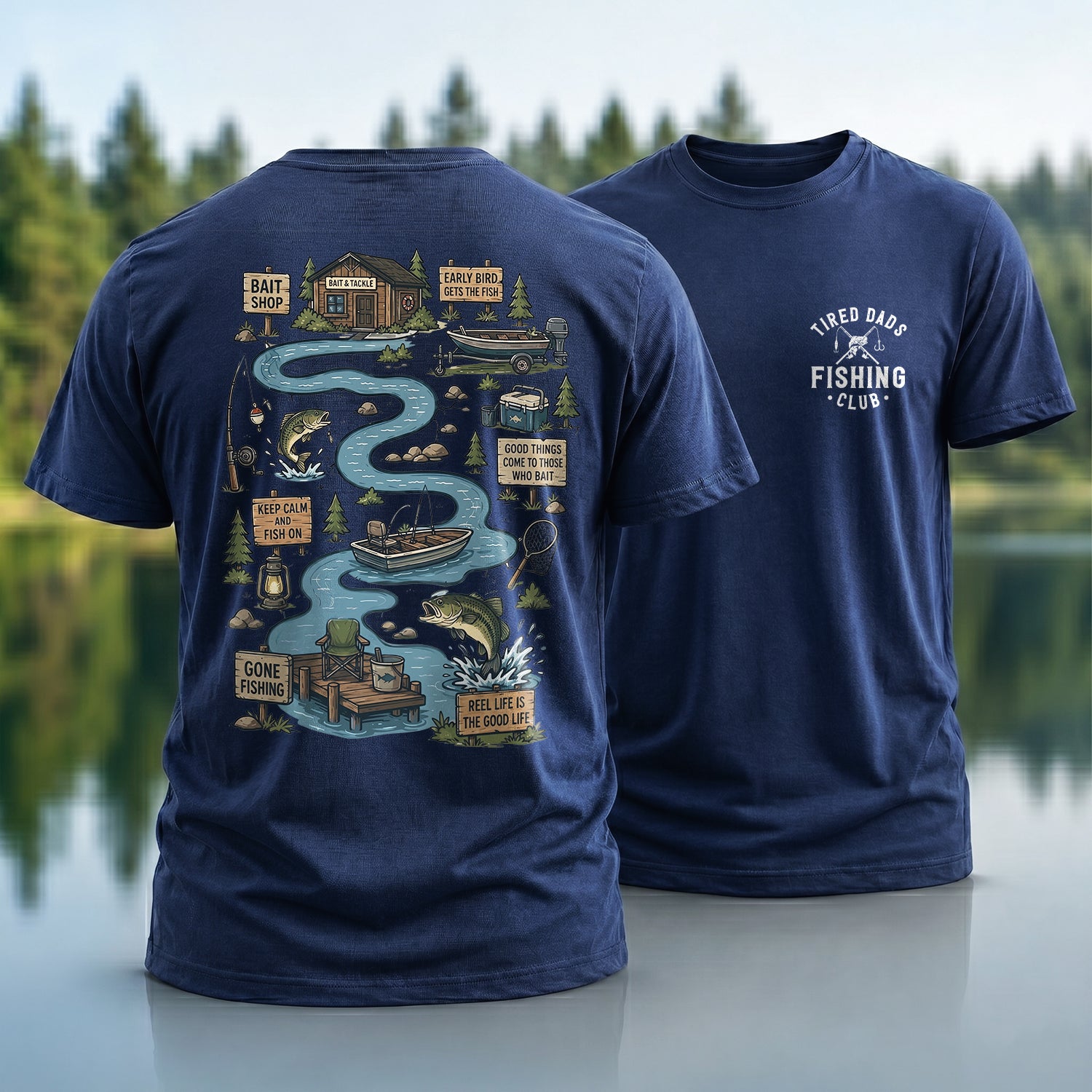 Tired Dads Fishing T-Shirt