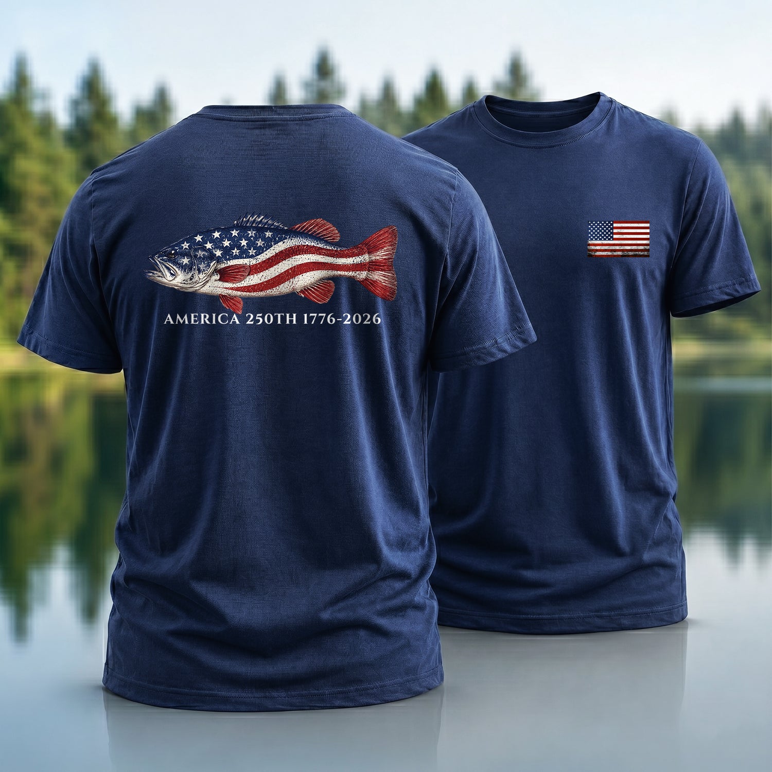 250th Bass Flag T-shirt