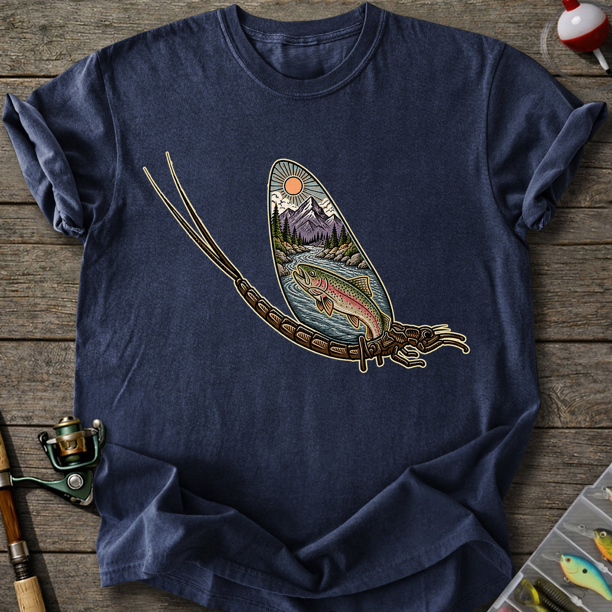 Mayfly River Trout T-Shirt