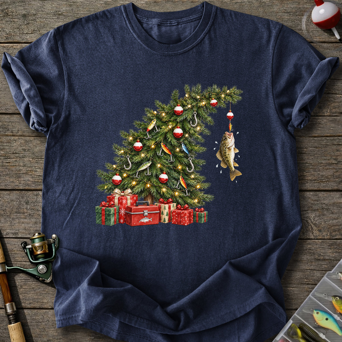 Fishing Lure Christmas T-Shirt