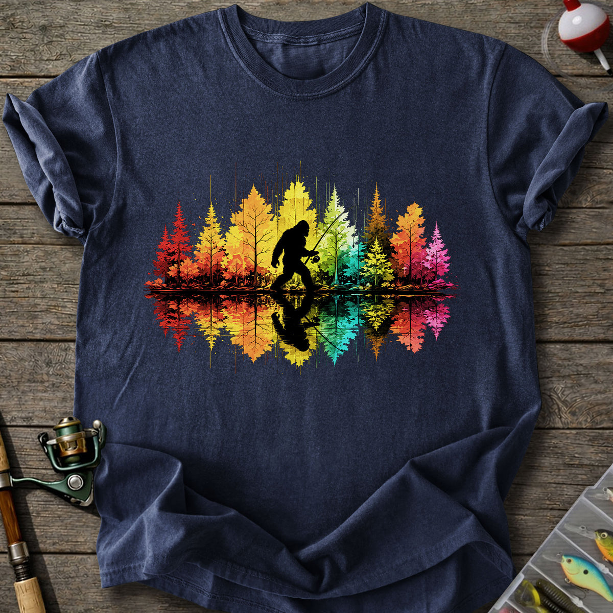 Bigfoot Fishing T-Shirt