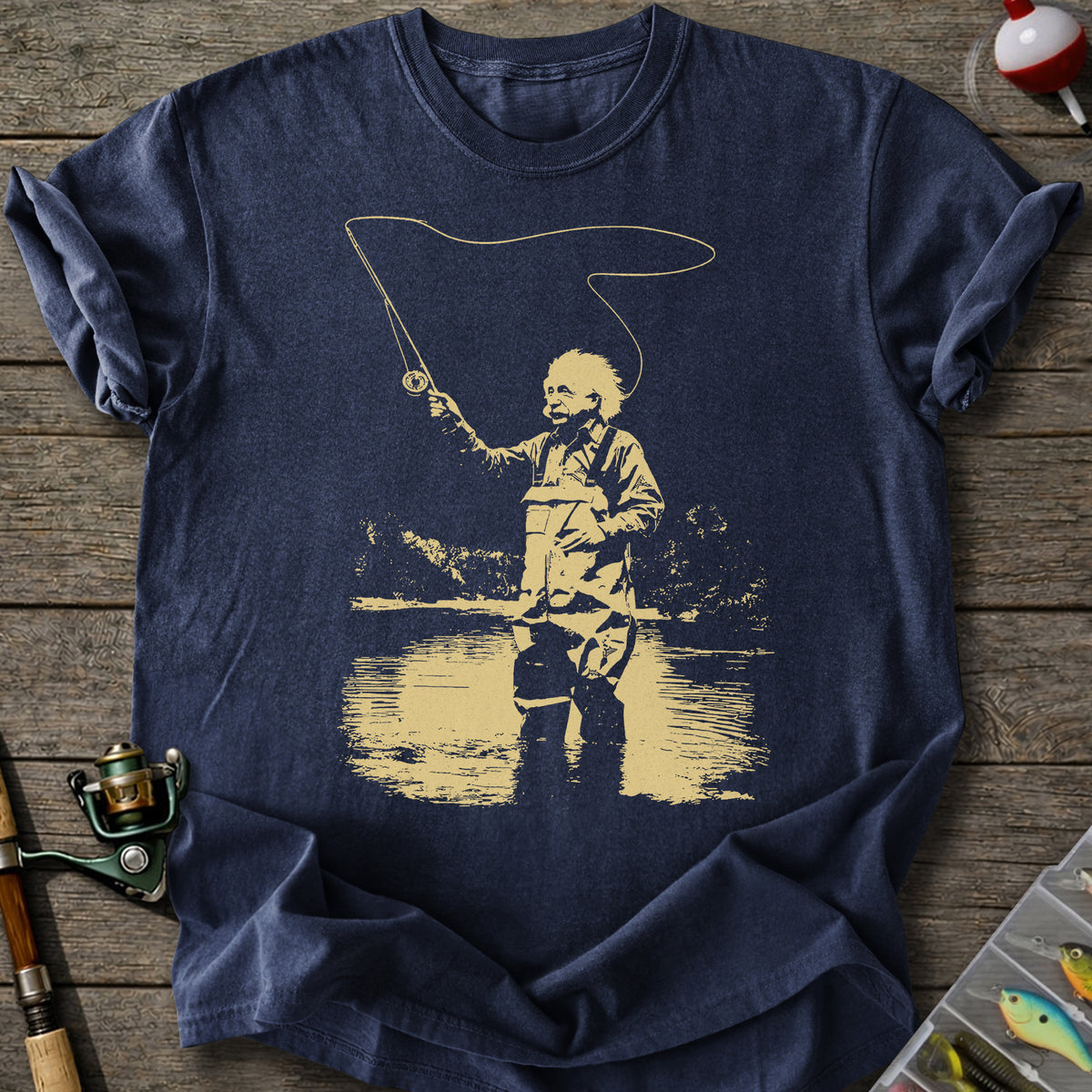 Einstein Fishing T-Shirt