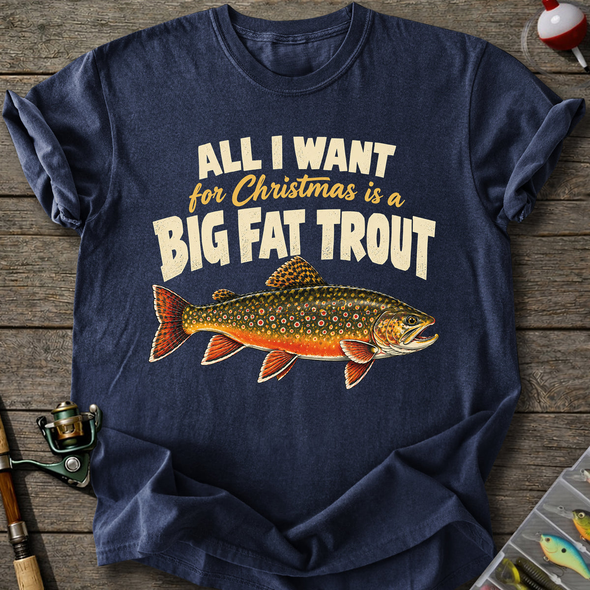 Big Trout Christmas T-Shirt