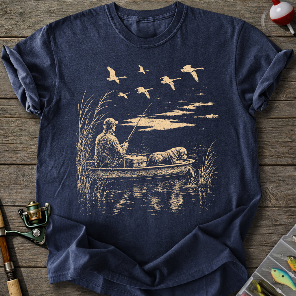Fishing With Dog T-Shirt
