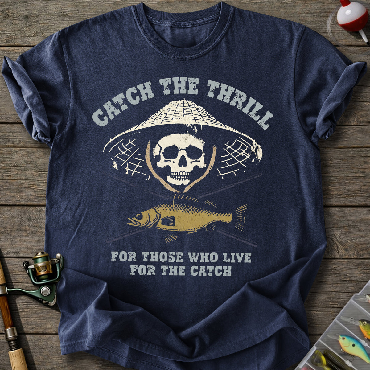 Fishing Thrill Skull T-Shirt