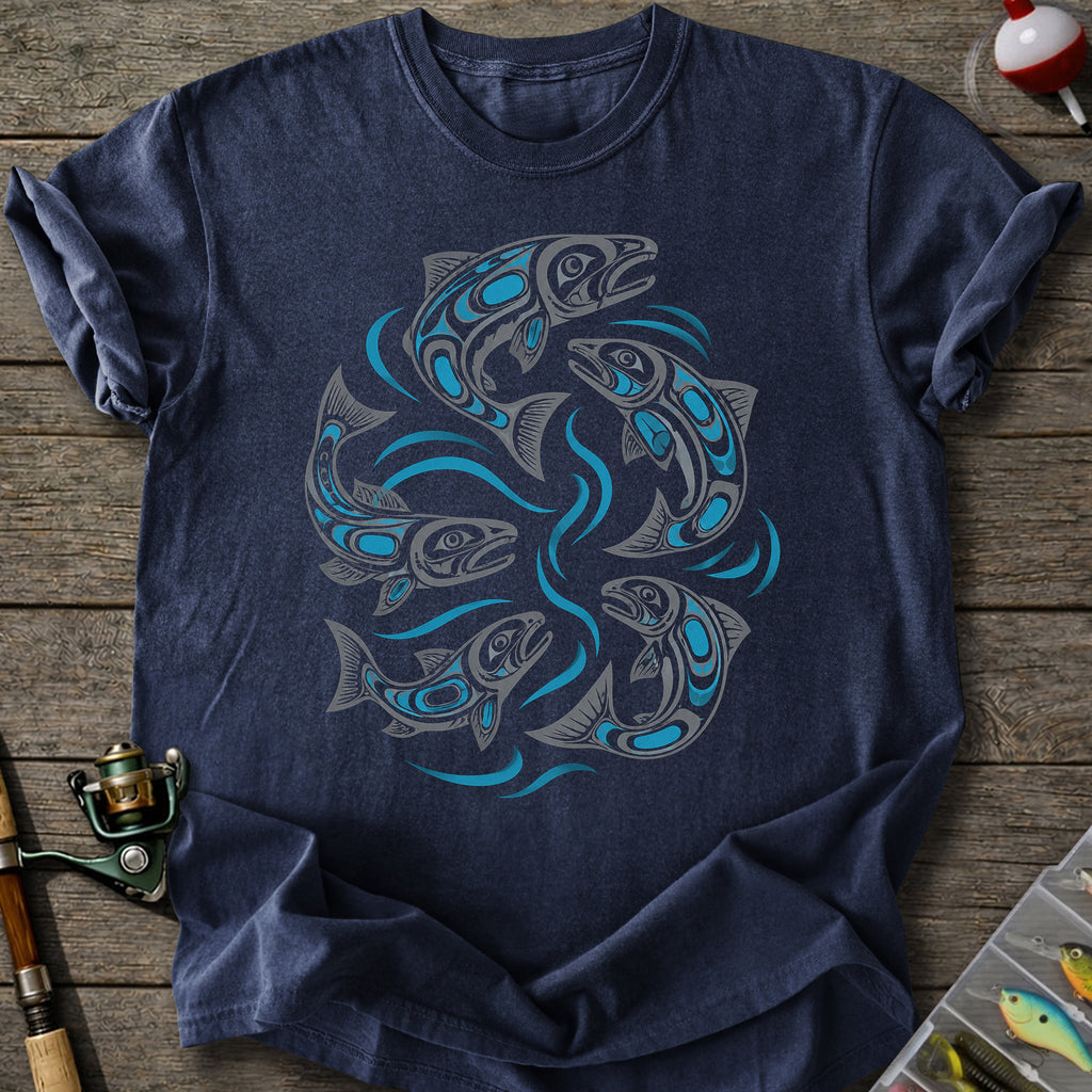 Tribal Salmon T-Shirt