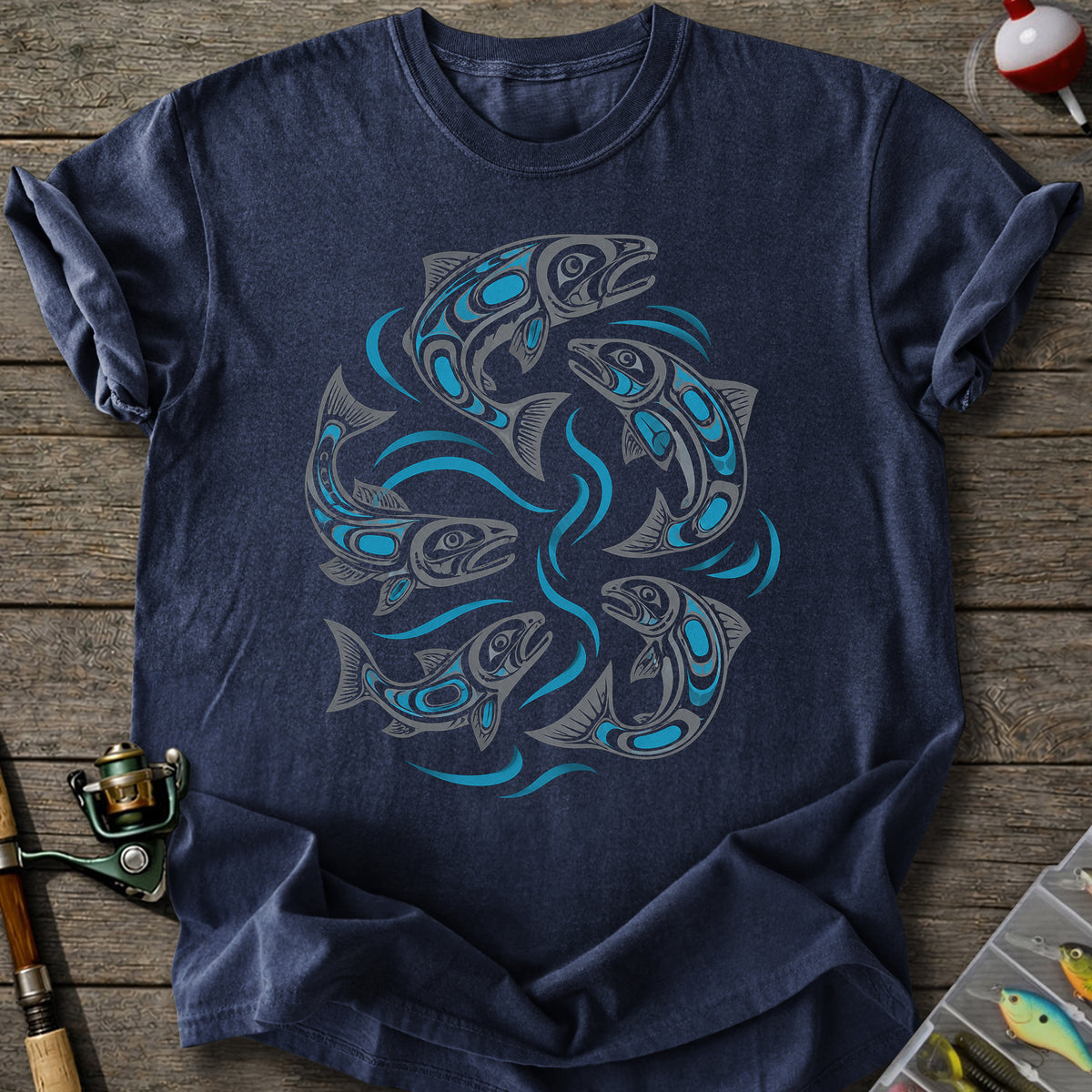 Tribal Salmon T-Shirt
