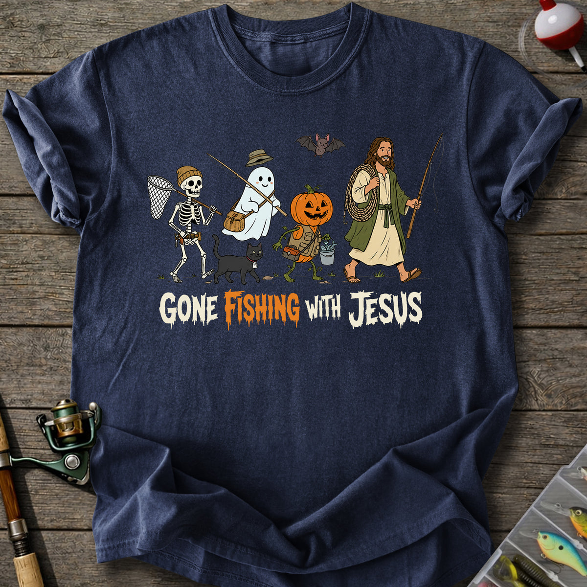 Gone Fishing With Jesus T-Shirt