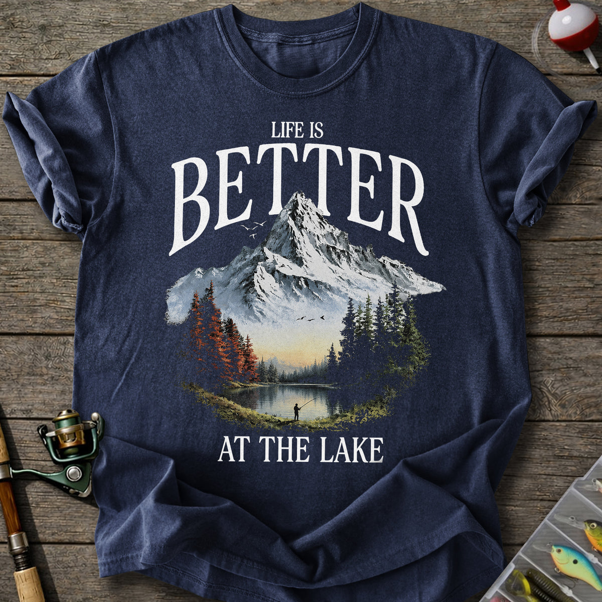 Mountain Lake Fishing T-Shirt