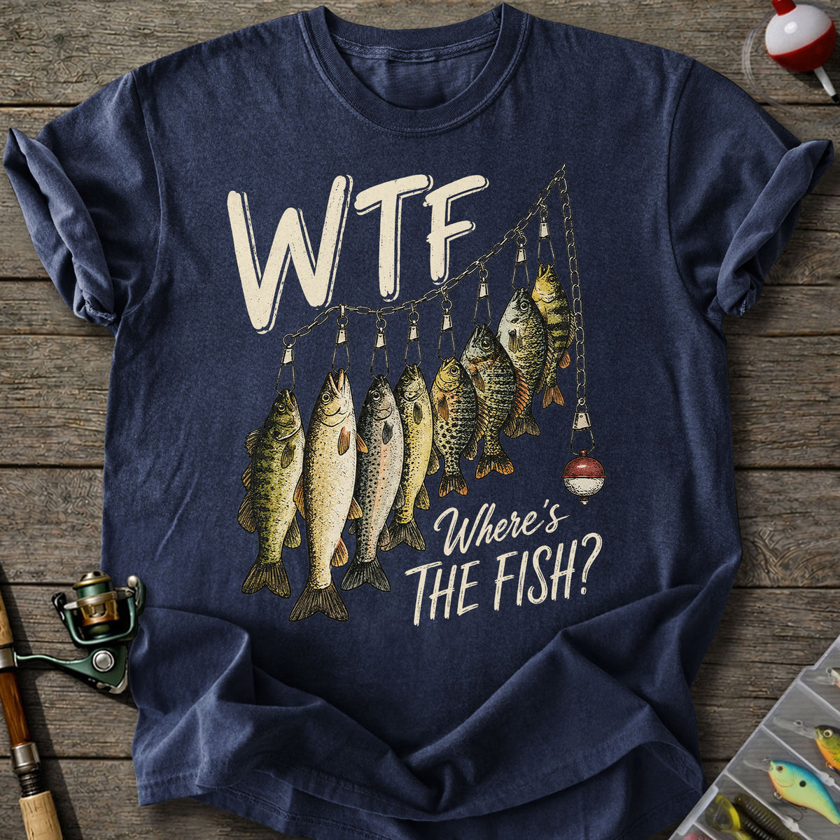 WTF Fish Chain T-Shirt