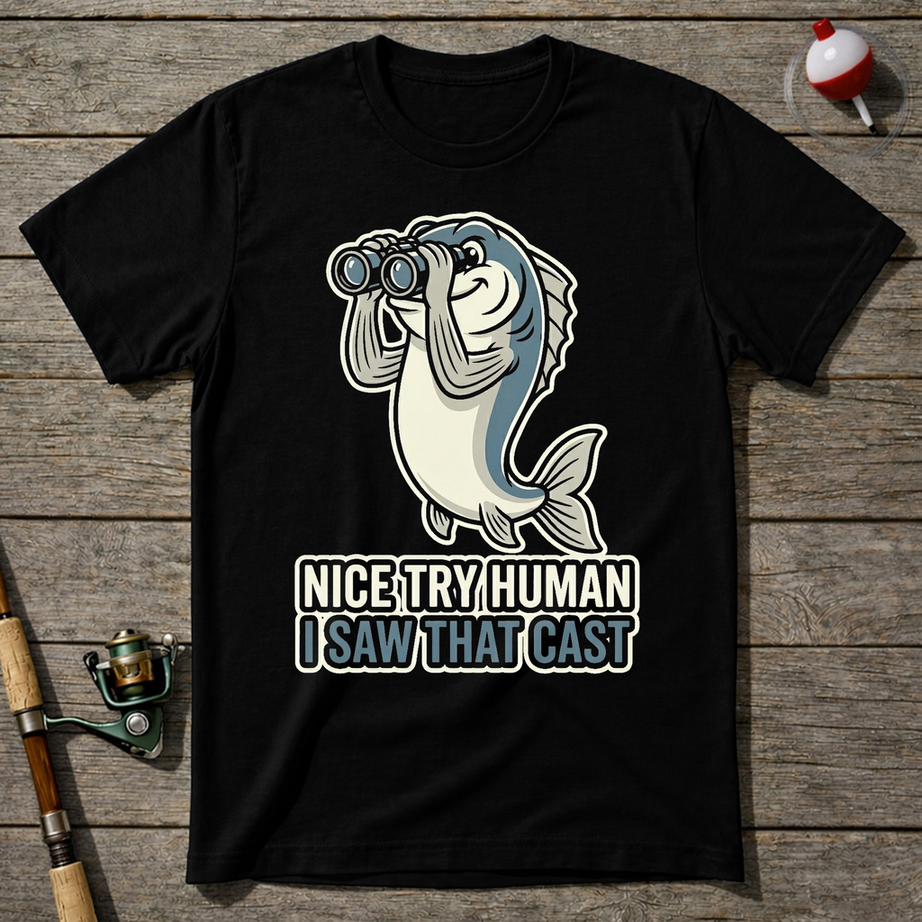 Nice Try Human I Saw That Cast T-Shirt — Black