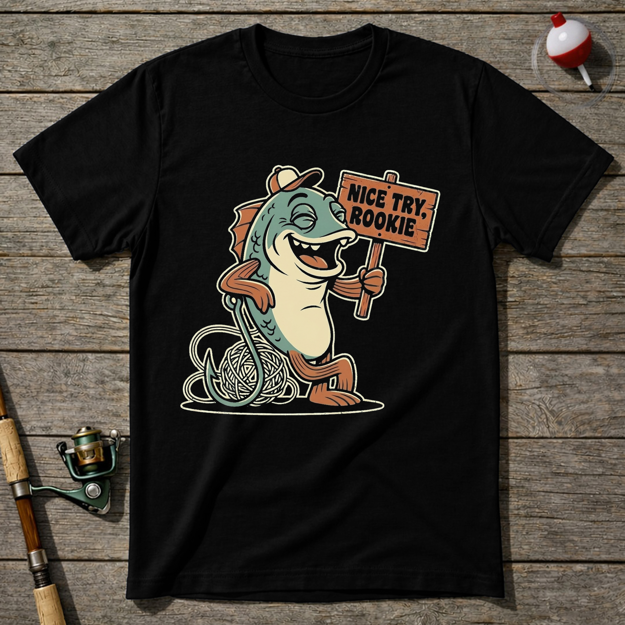 Nice Try Rookie T-Shirt — Black