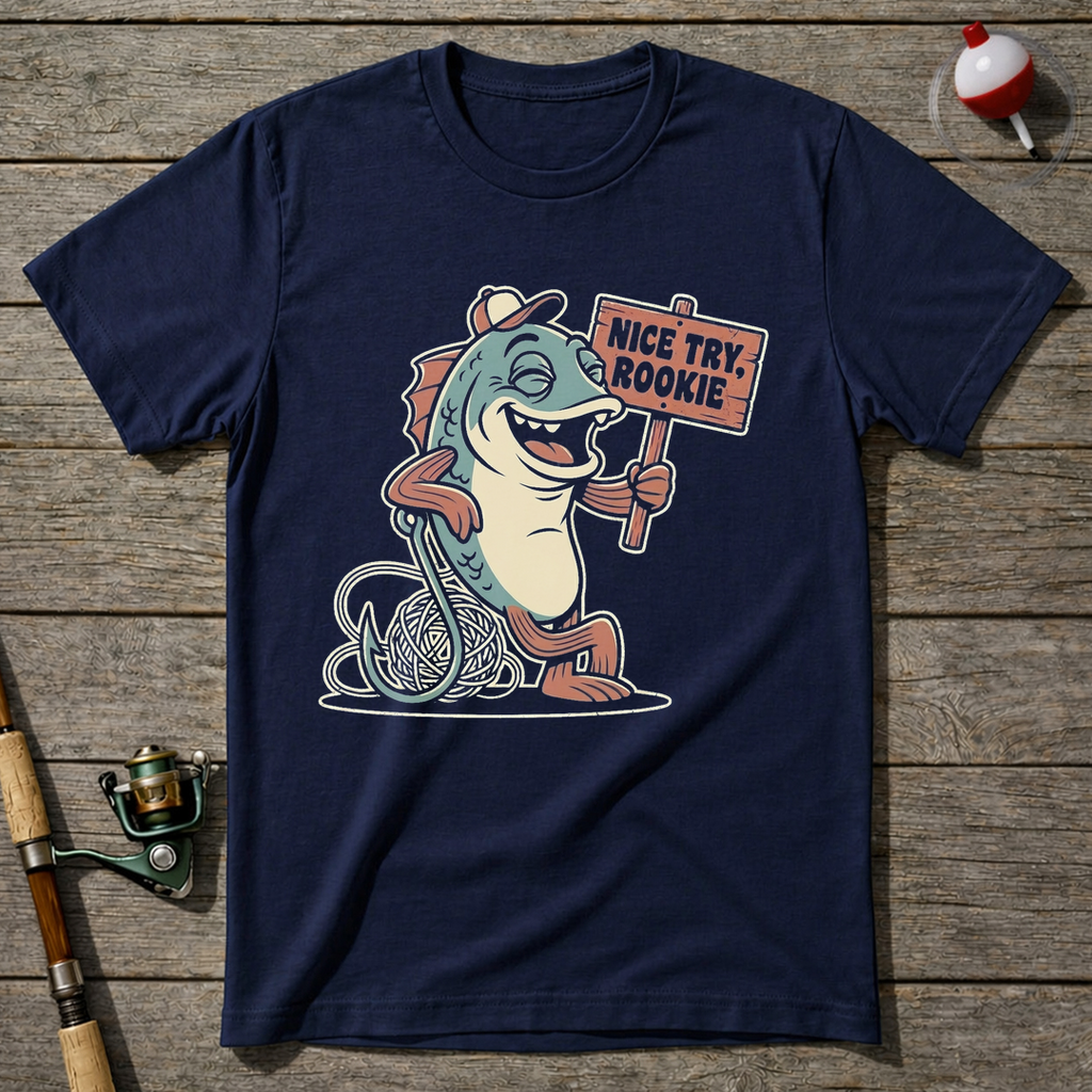 Nice Try Rookie T-Shirt — Navy