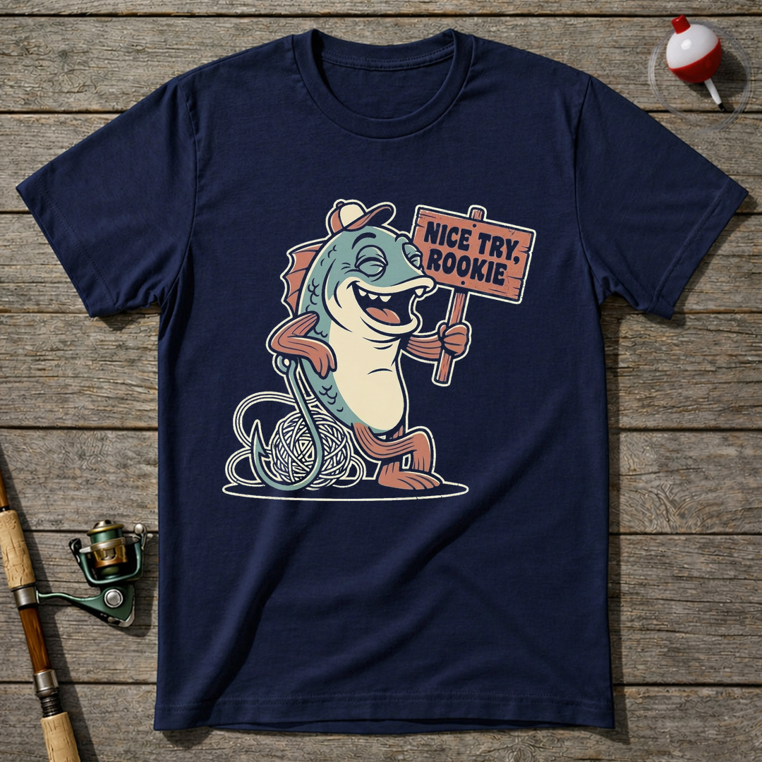 Nice Try Rookie T-Shirt — Navy